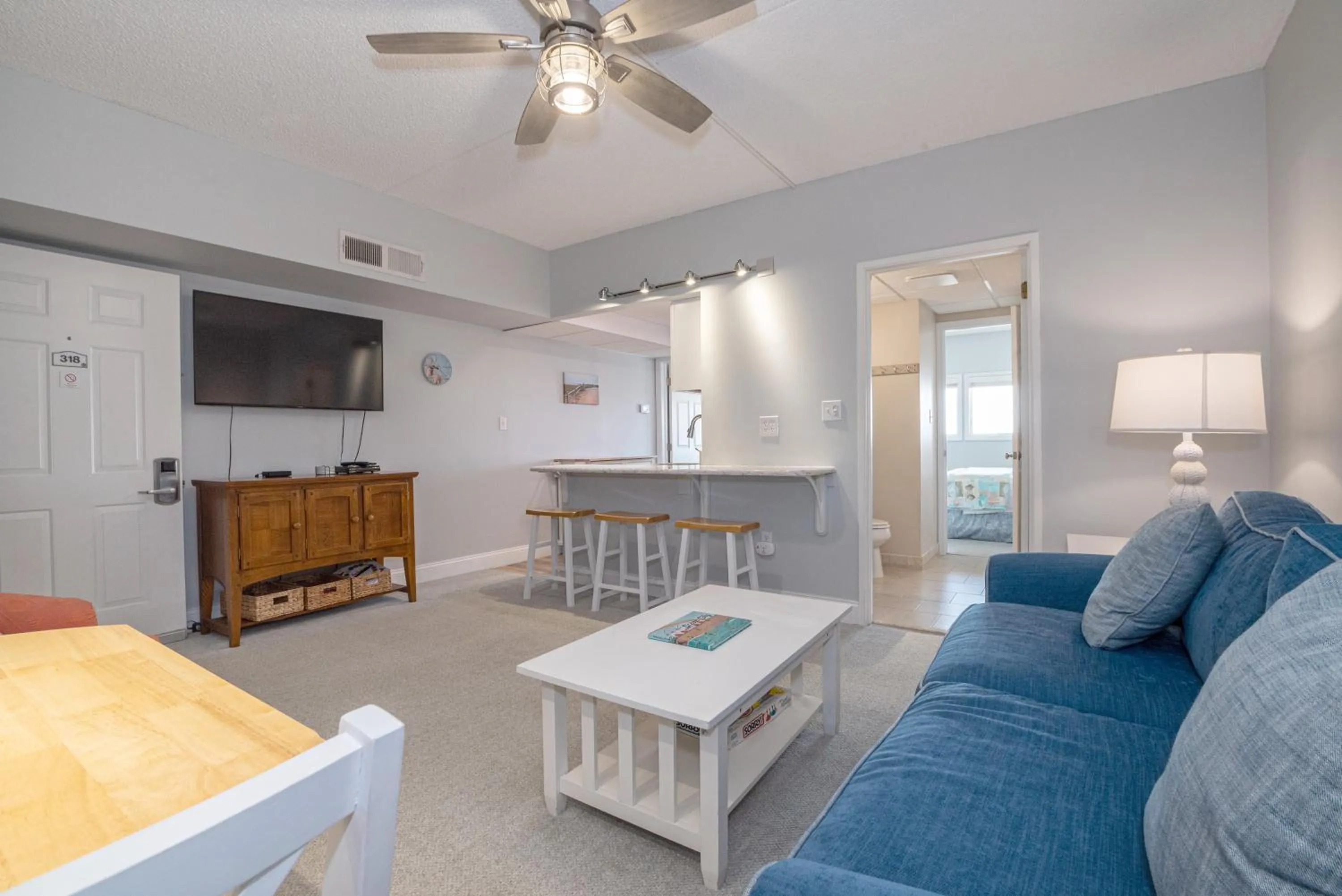 Seating area in Biscayne Suites