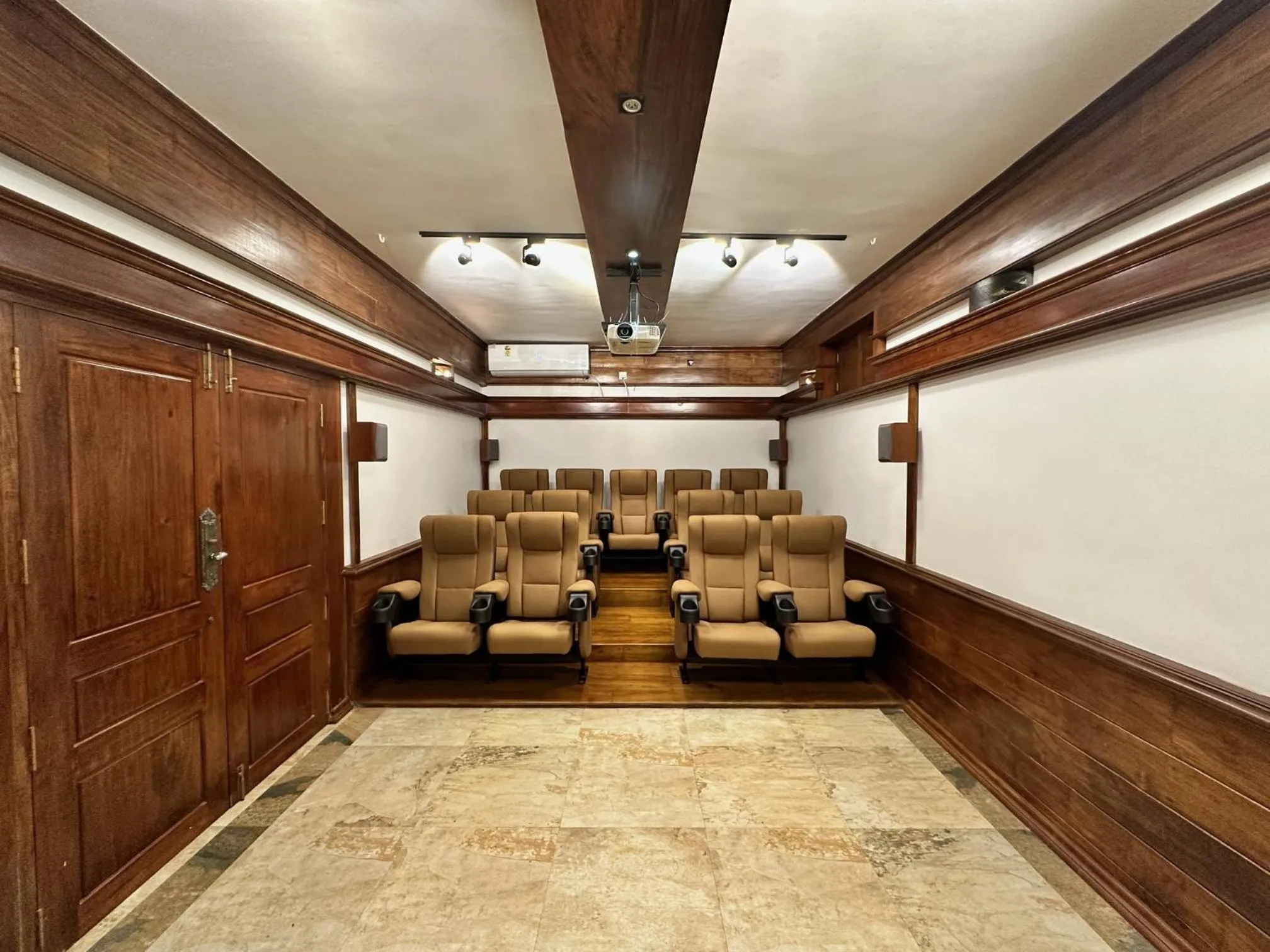 Communal lounge/ TV room in Softouch Ayurveda Village Kerala