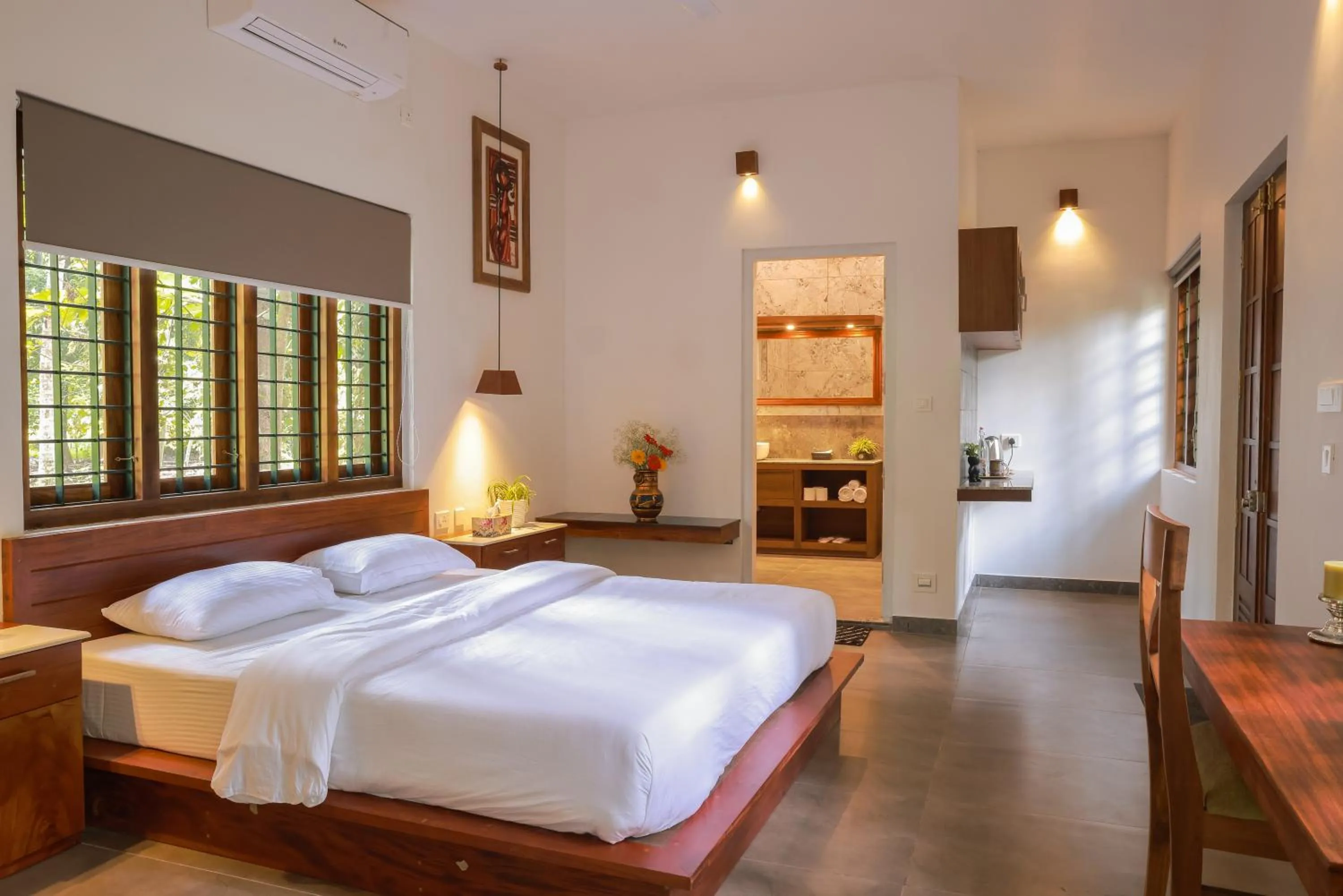 Bedroom in Softouch Ayurveda Village Kerala