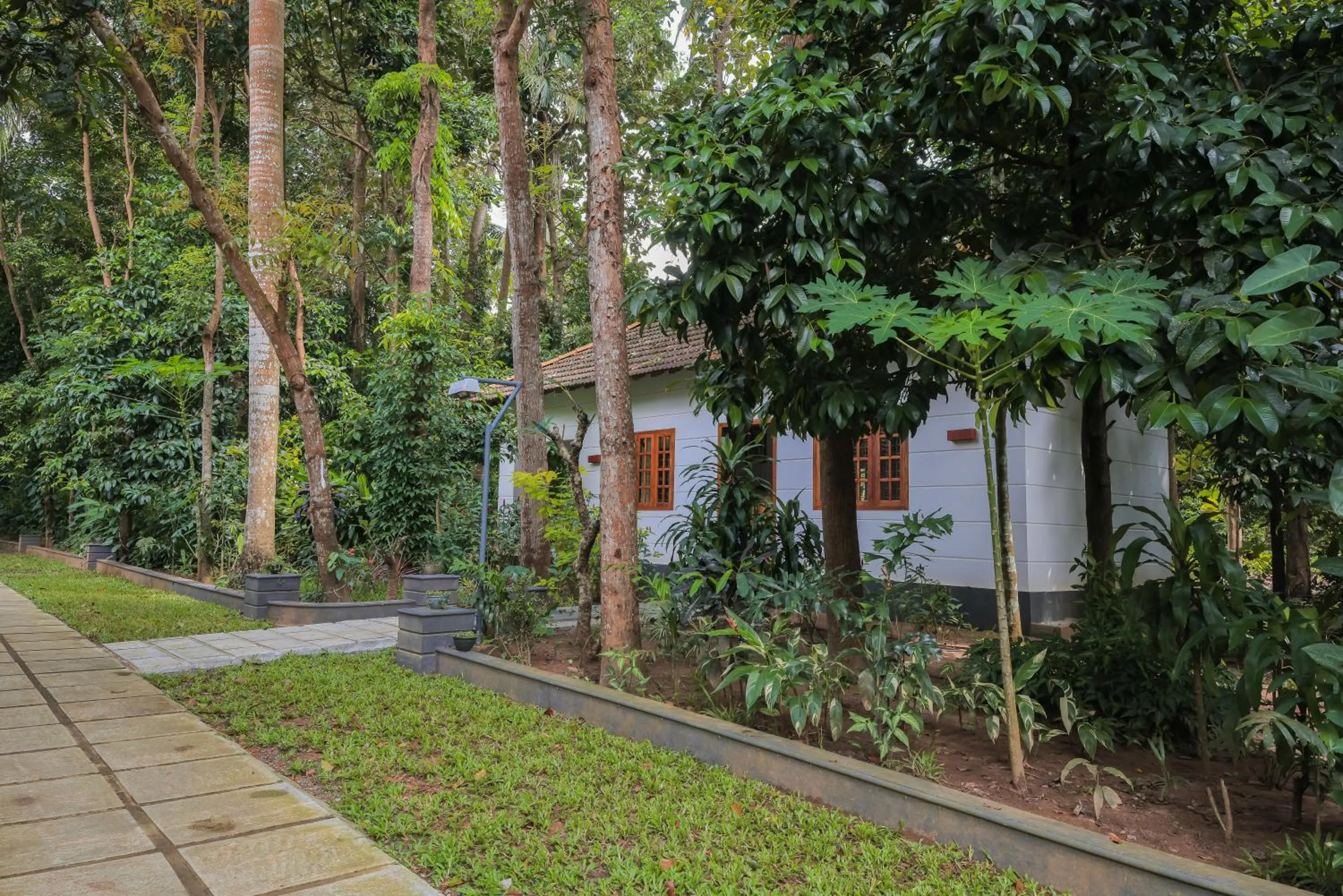 Garden view in Softouch Ayurveda Village Kerala