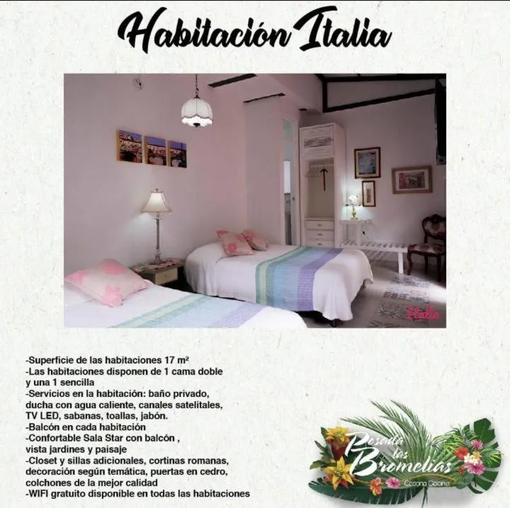 Bed in Posada Las Bromelias