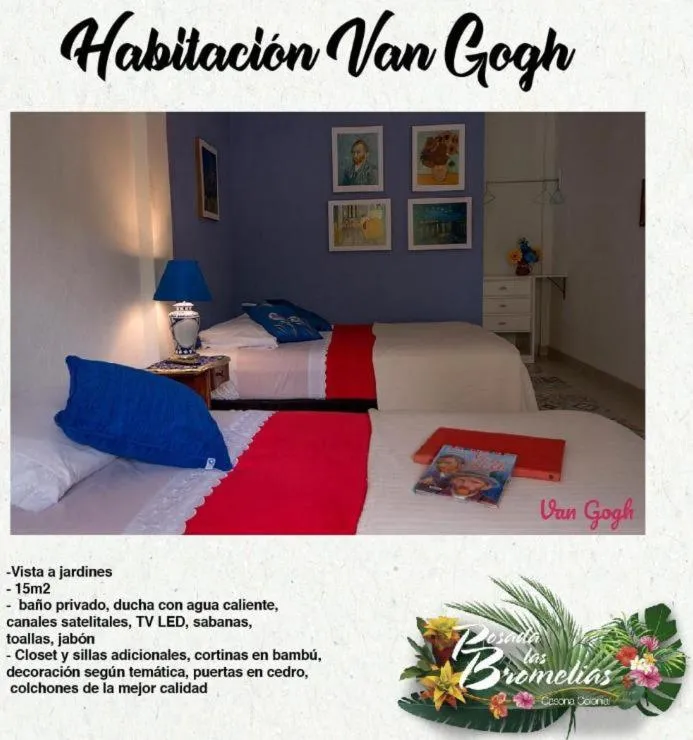 Bed in Posada Las Bromelias