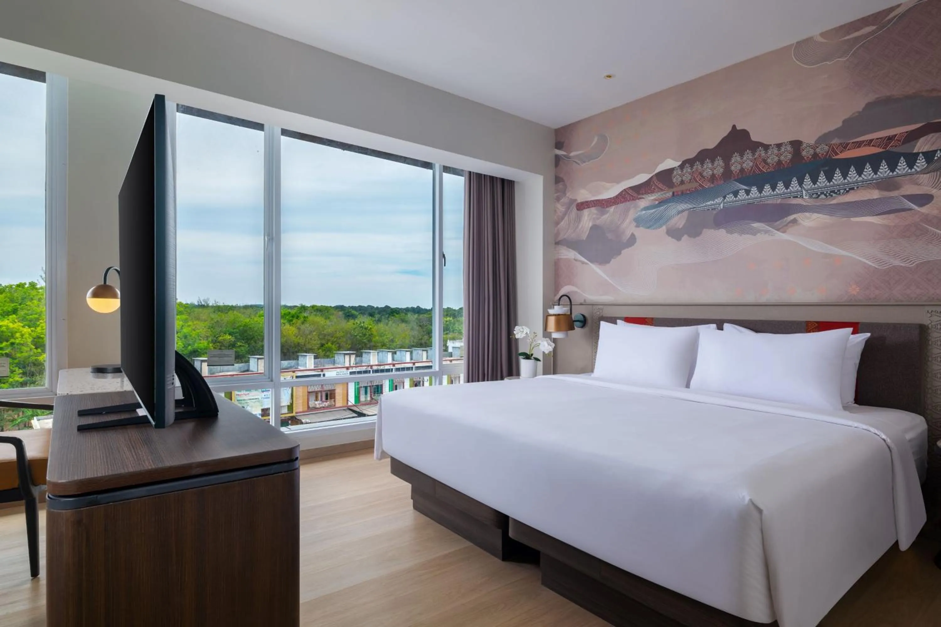 Bedroom, Bed in Hotel Santika Lahat