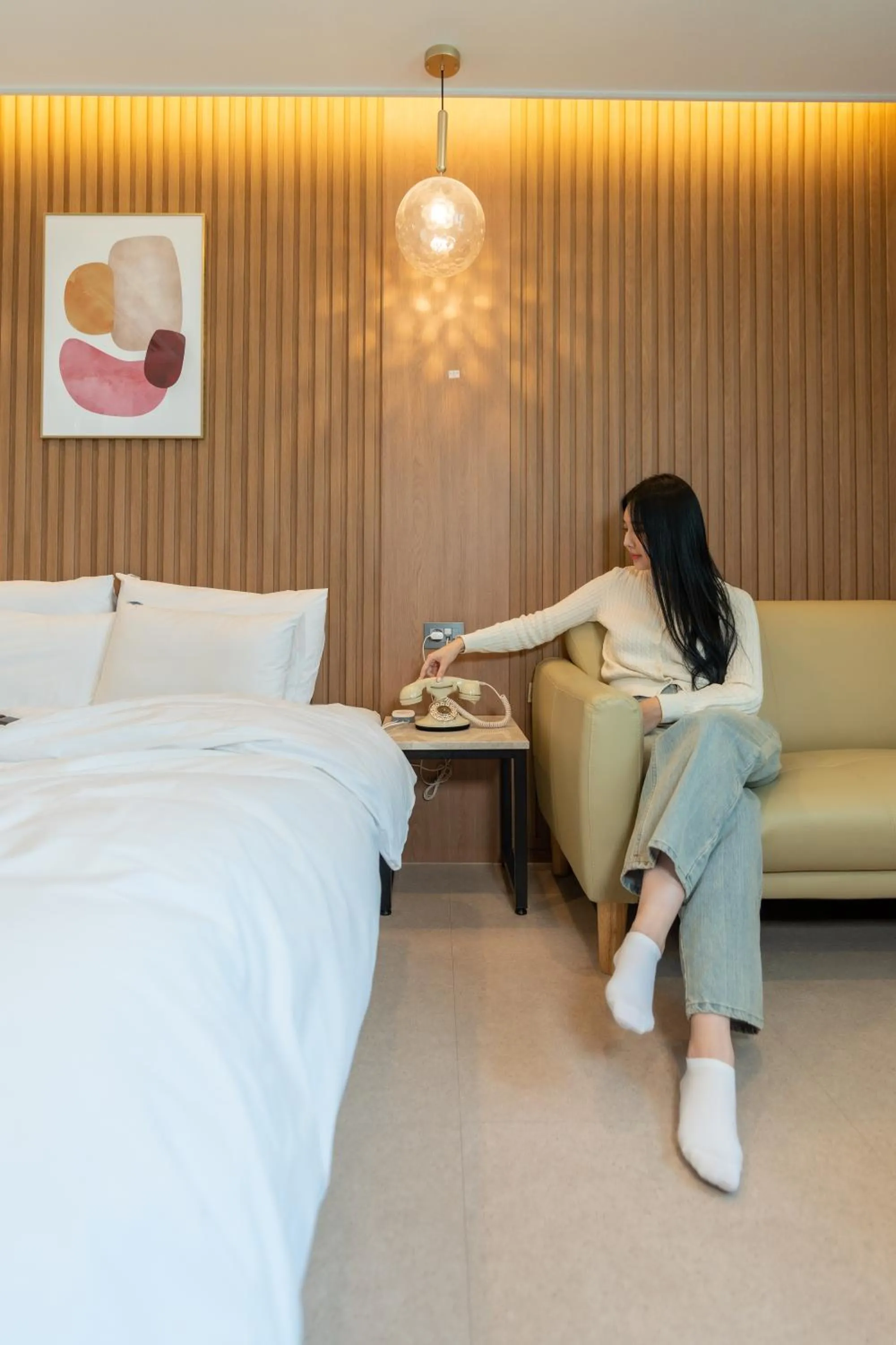 Bed in Jecheon Hound Hotel