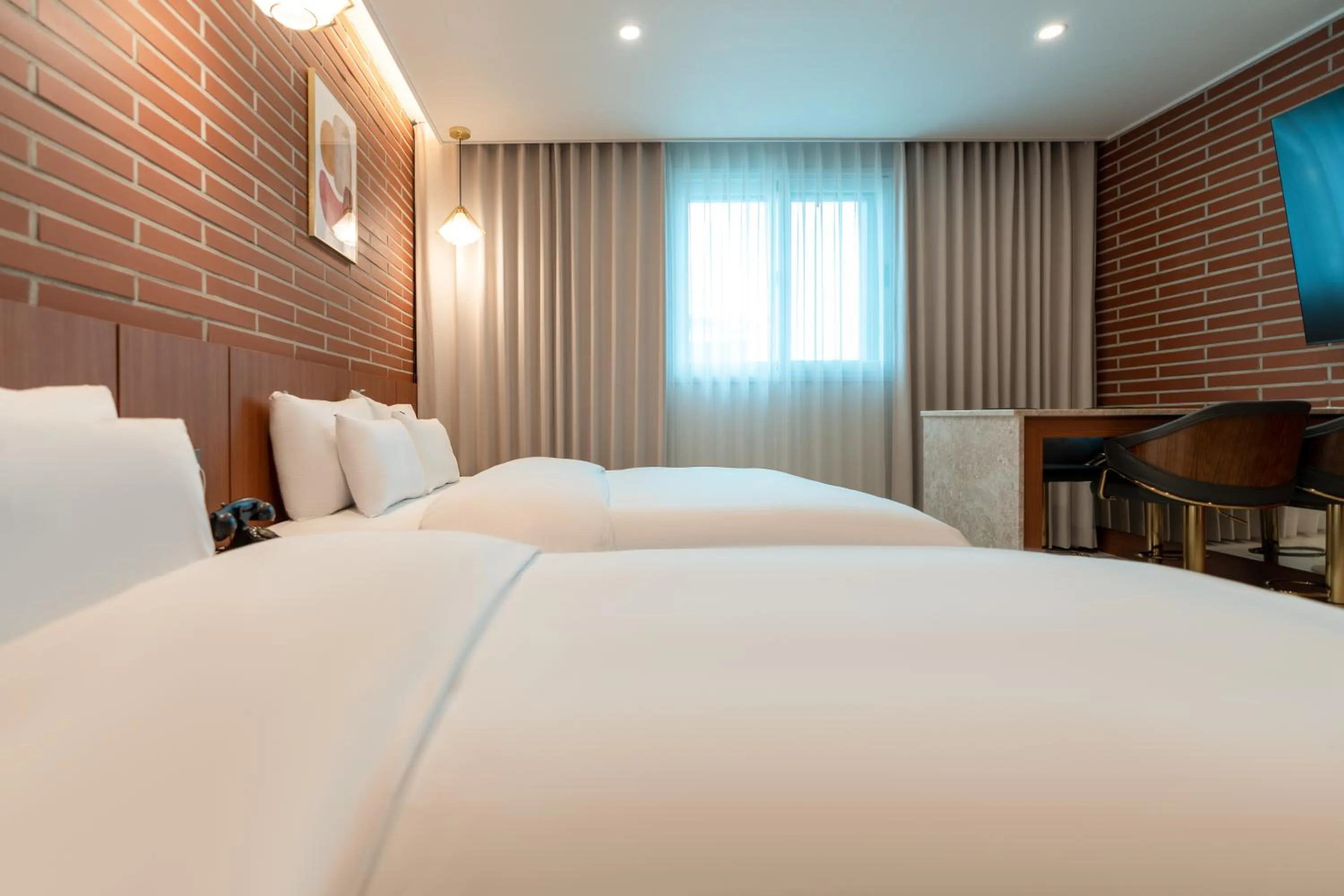 Bed in Jecheon Hound Hotel