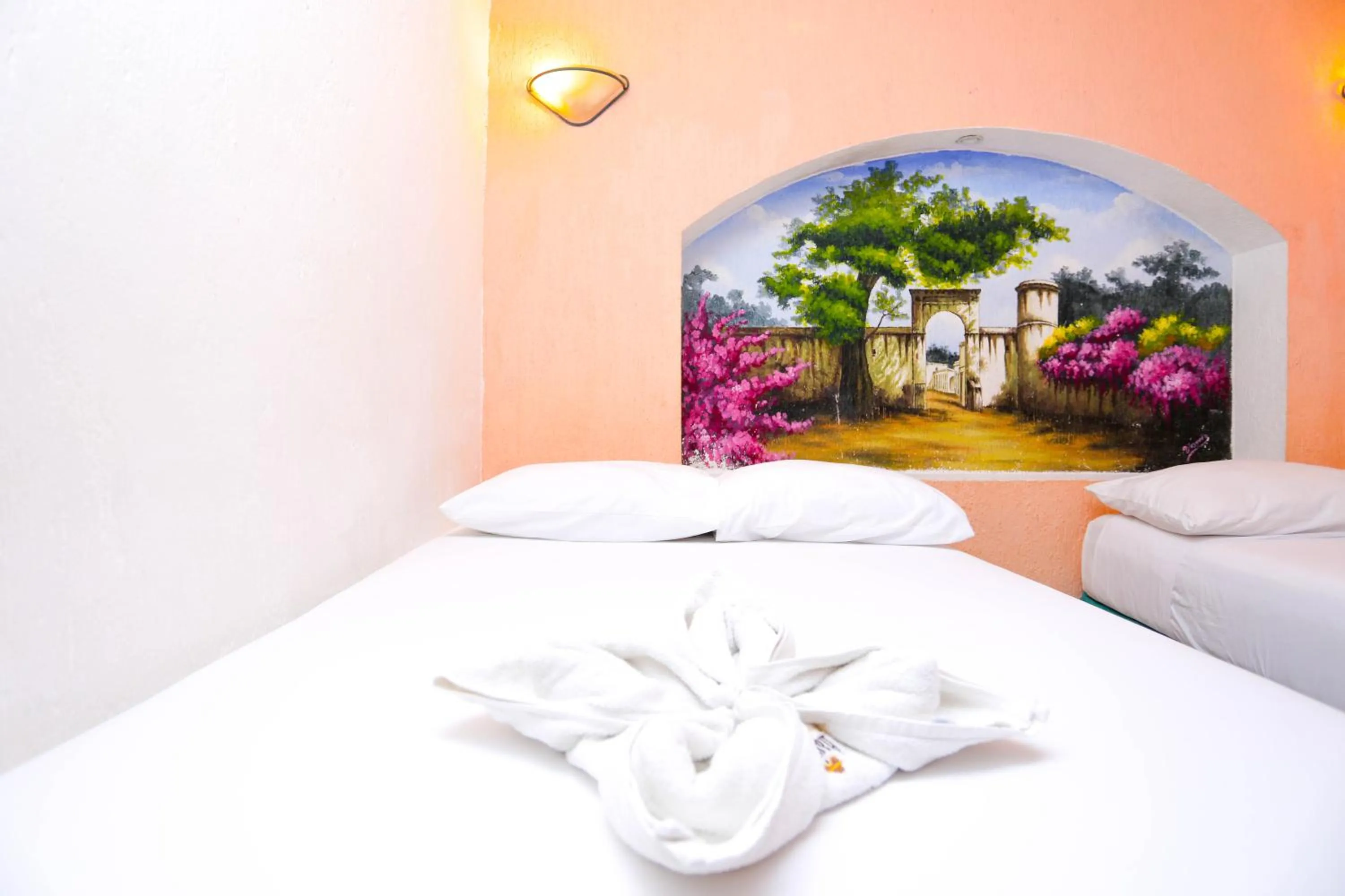 Bed in Hotel Hacienda Cancun