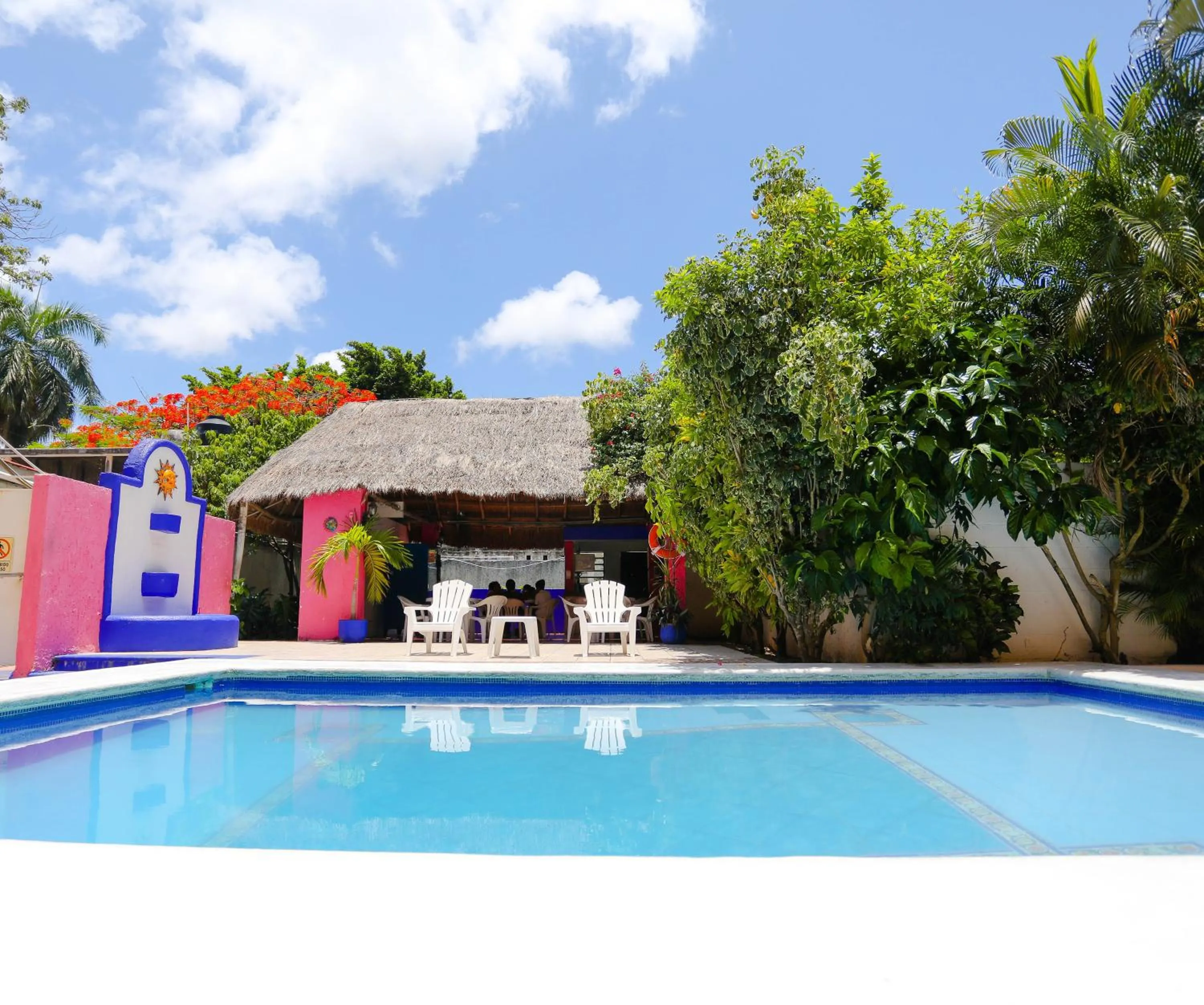 Patio in Hotel Hacienda Cancun