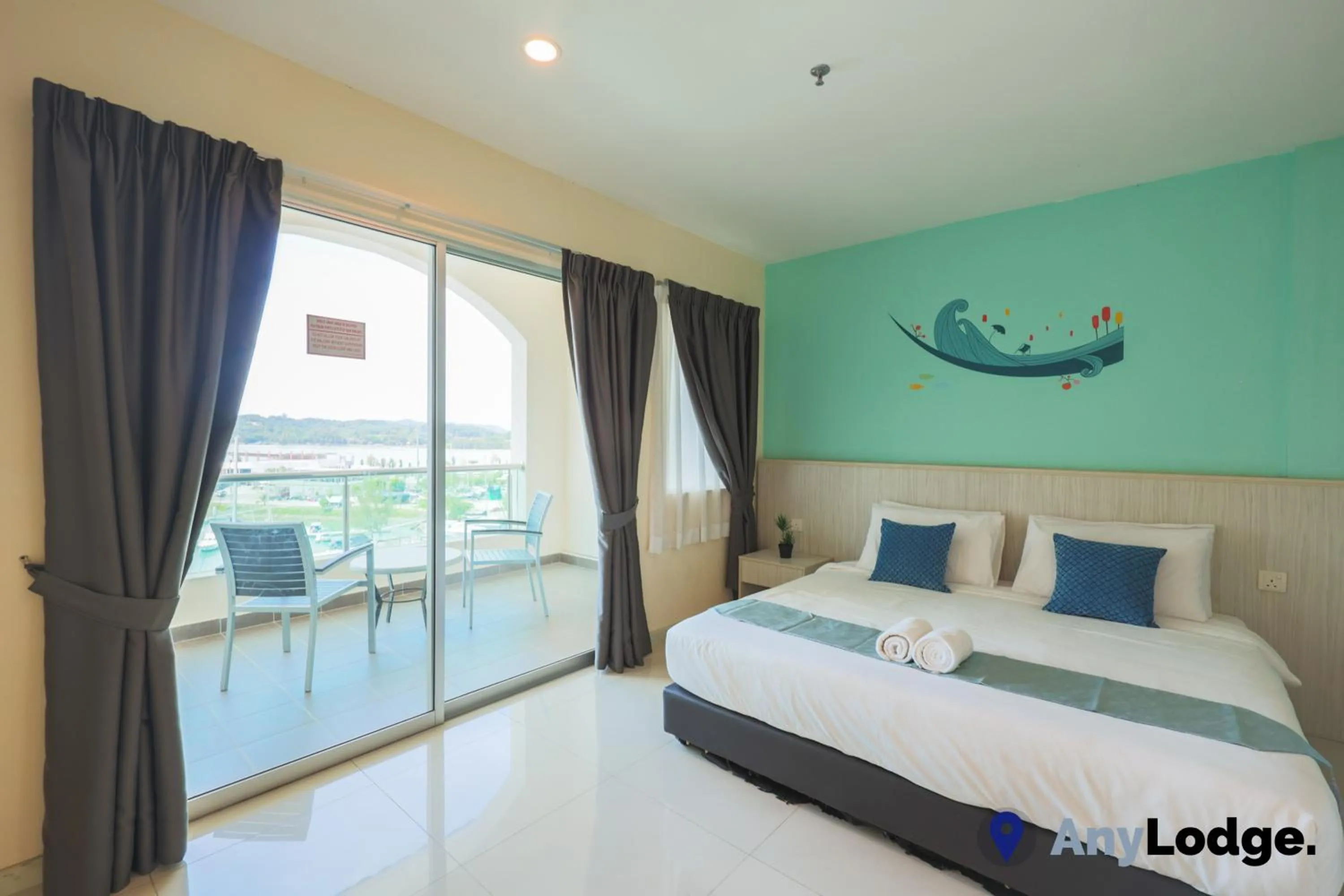 Bed in AnyLodge Waterfront Marina Island Pangkor