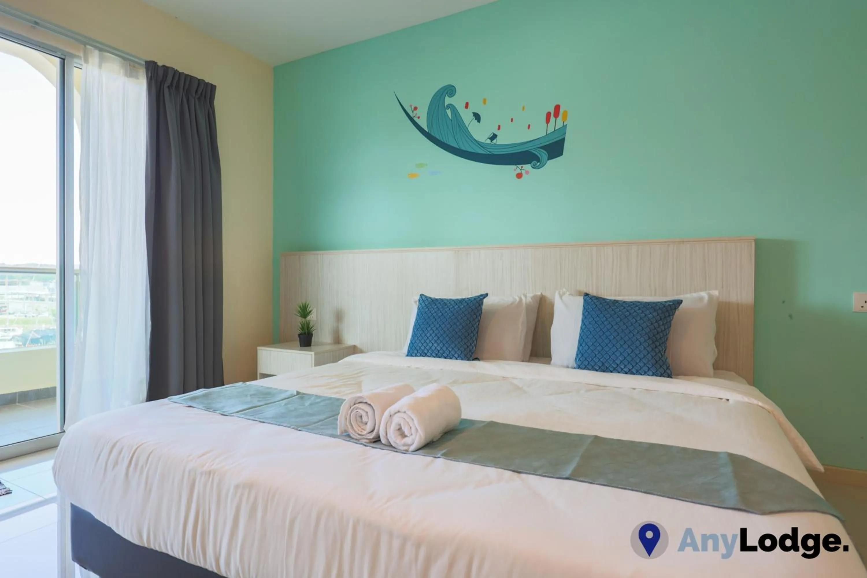 Bedroom, Bed in AnyLodge Waterfront Marina Island Pangkor