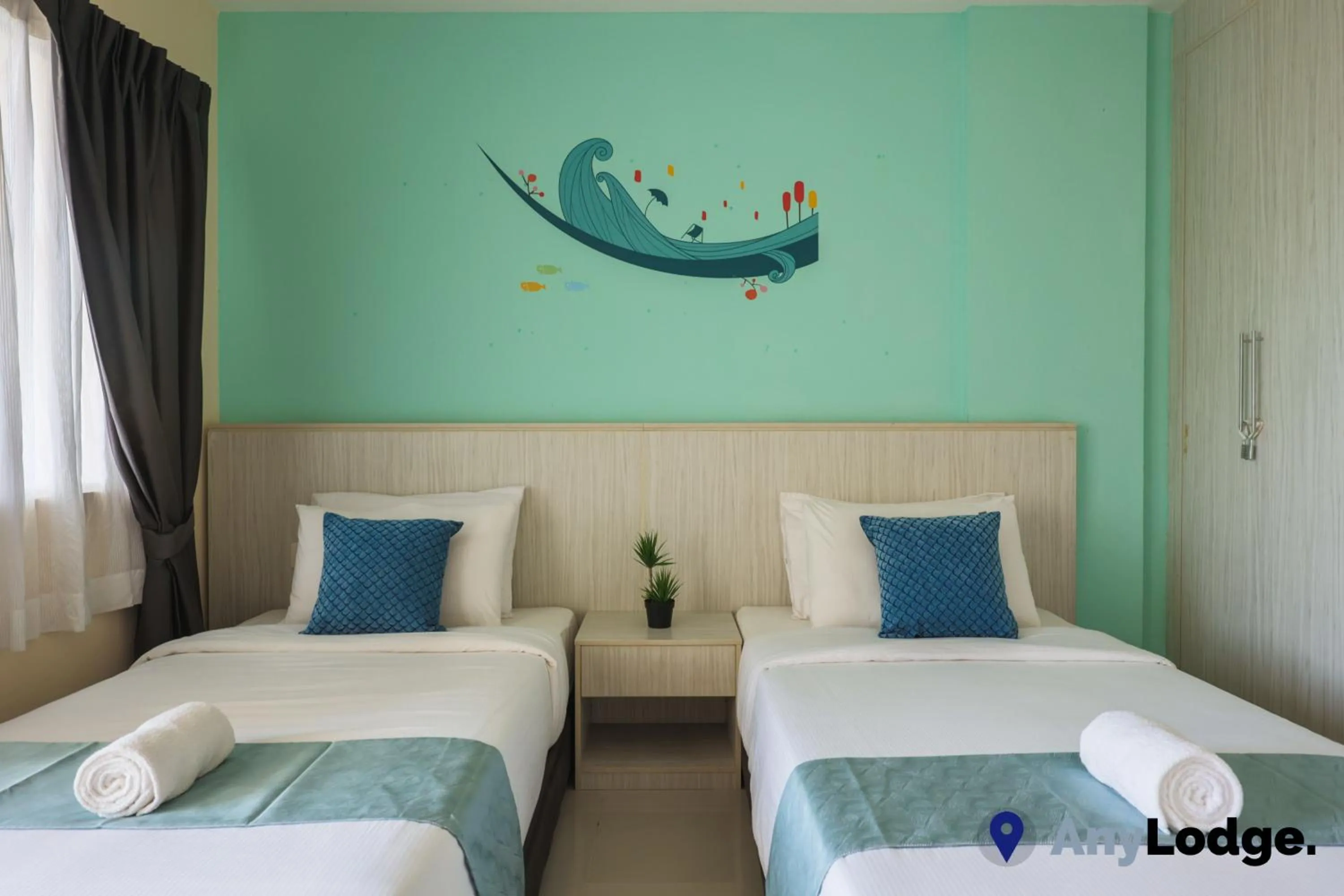 Bed in AnyLodge Waterfront Marina Island Pangkor