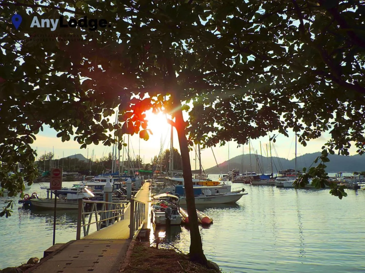 Sunset in AnyLodge Waterfront Marina Island Pangkor