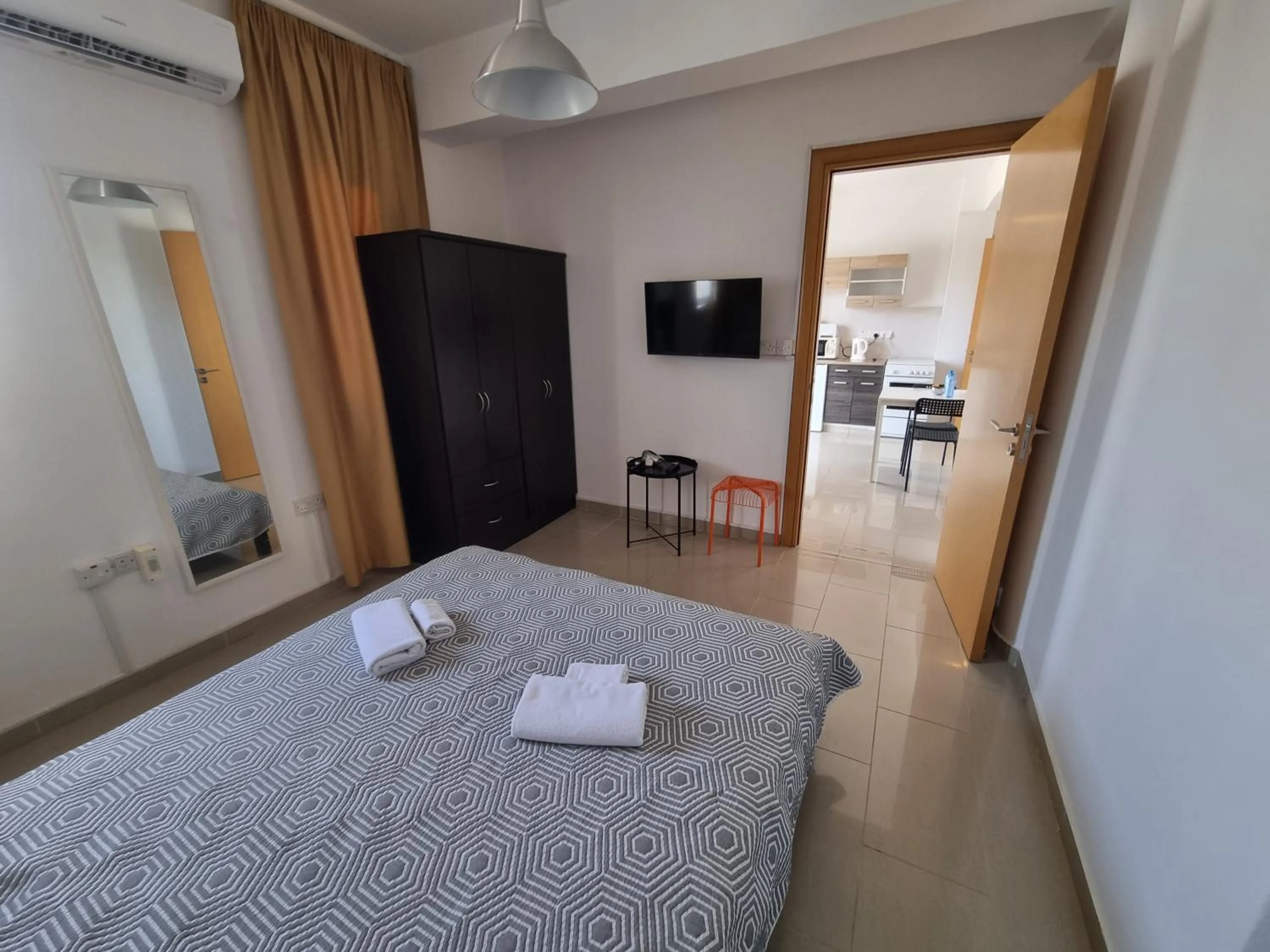 Bedroom, Bed in Valentinos Apartments