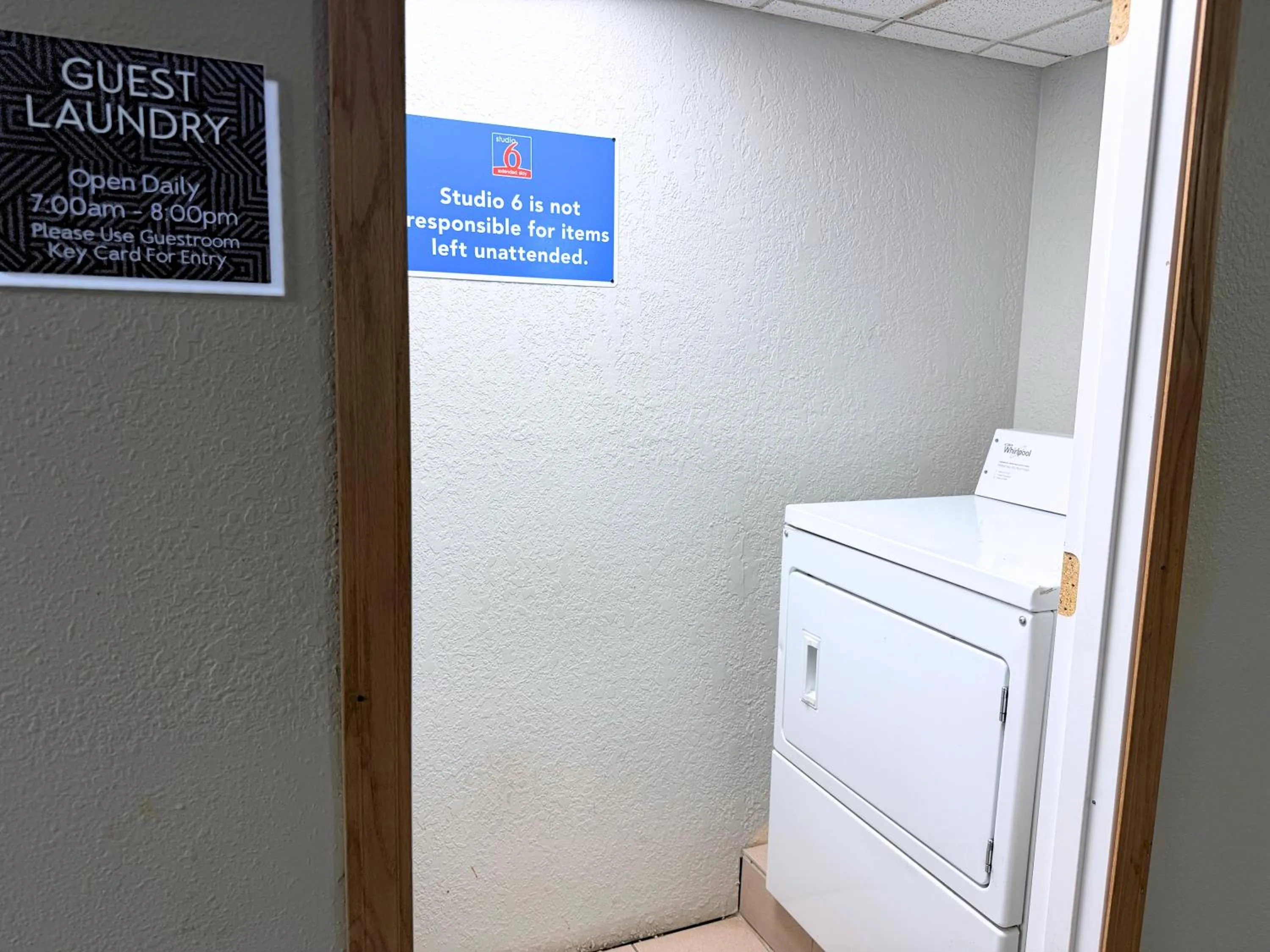 laundry in Studio 6 Elkhart, IN- Kitchenette Rooms