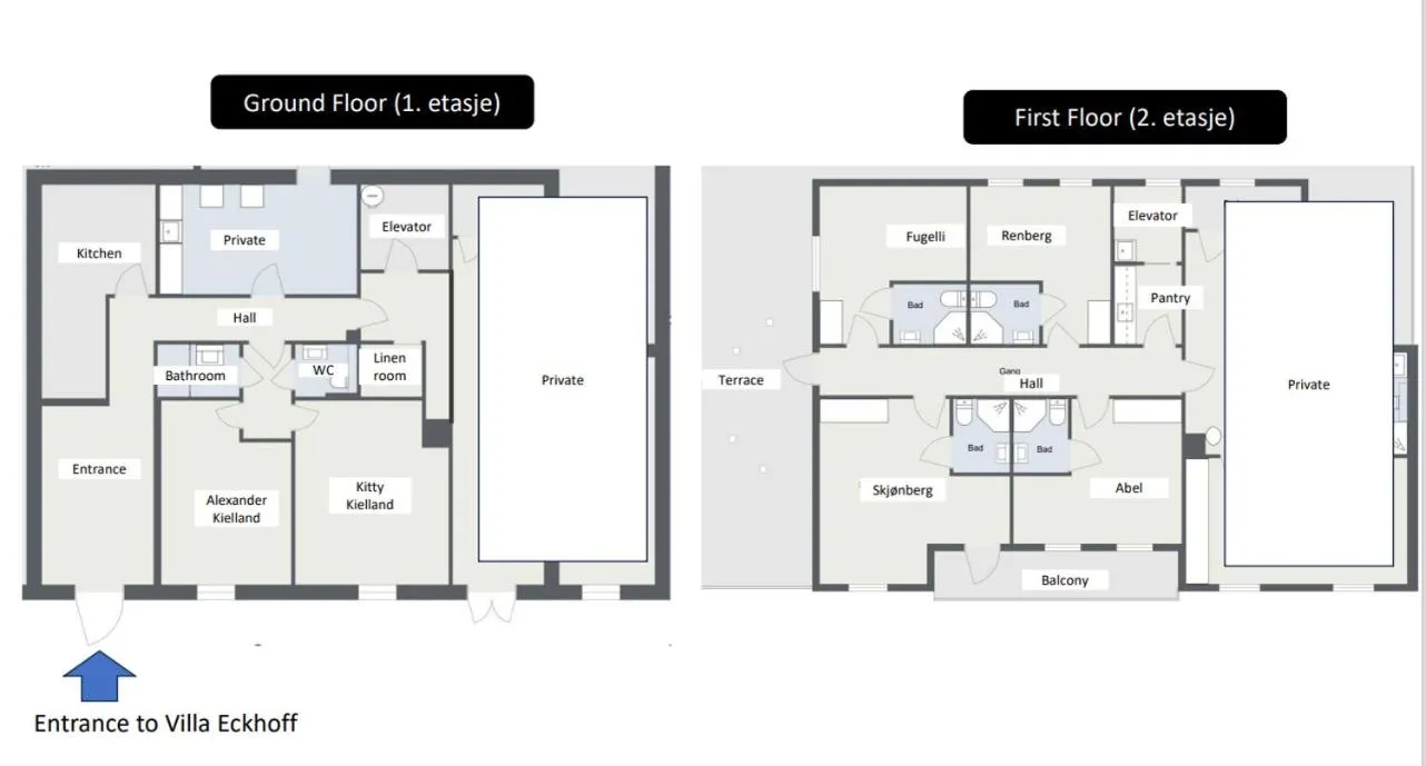 Floor plan in Villa Eckhoff