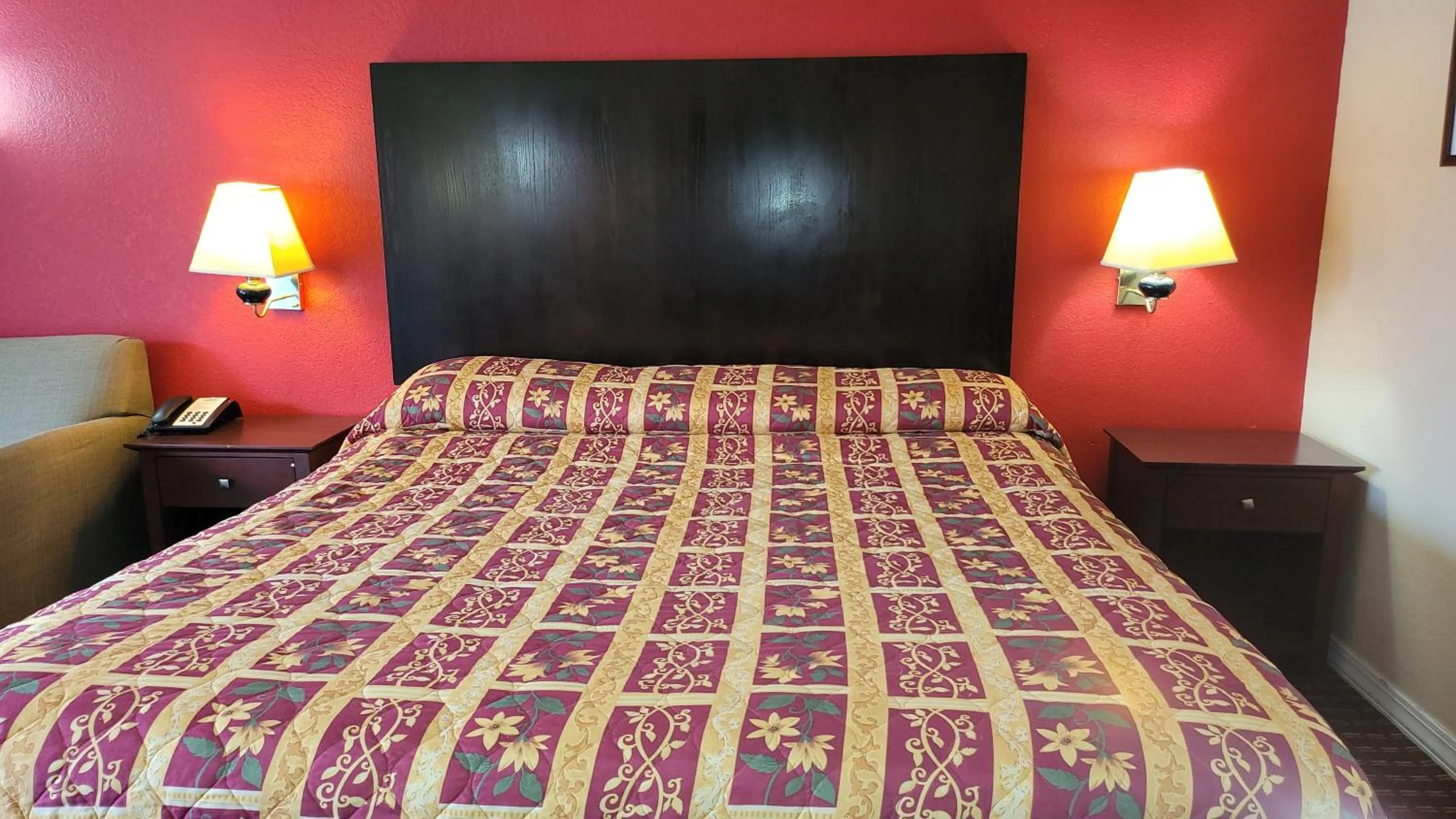 Bed in Western Motel