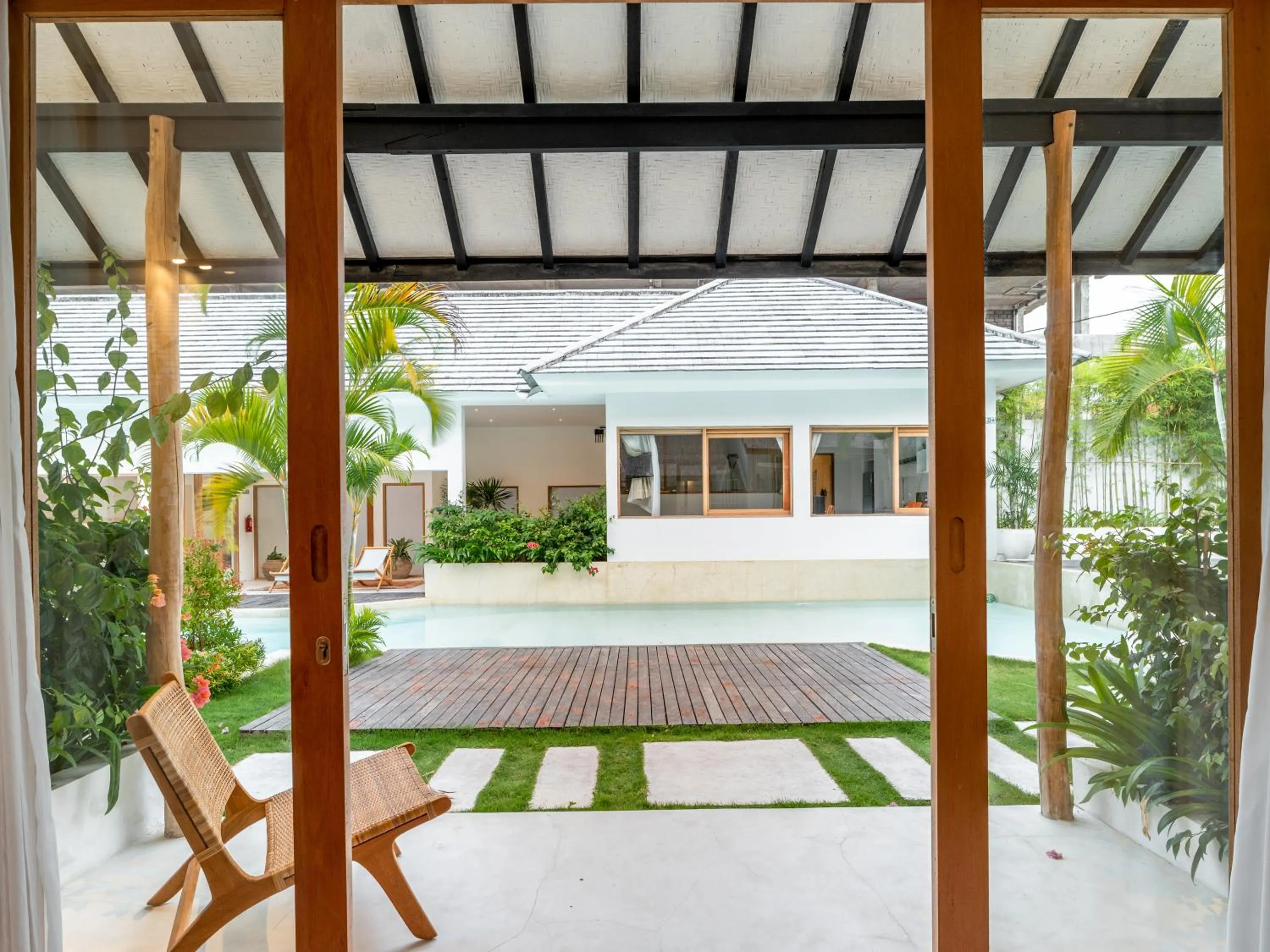 Garden view in Berawa Village Suite