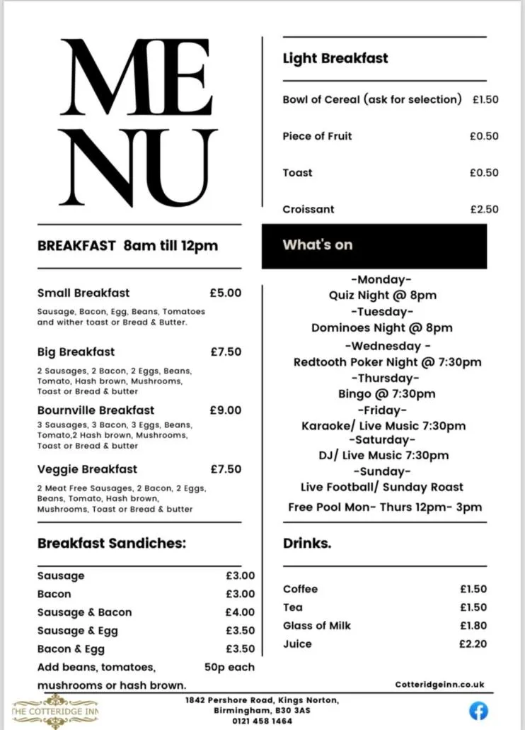 Twin Room in The Cotteridge Inn