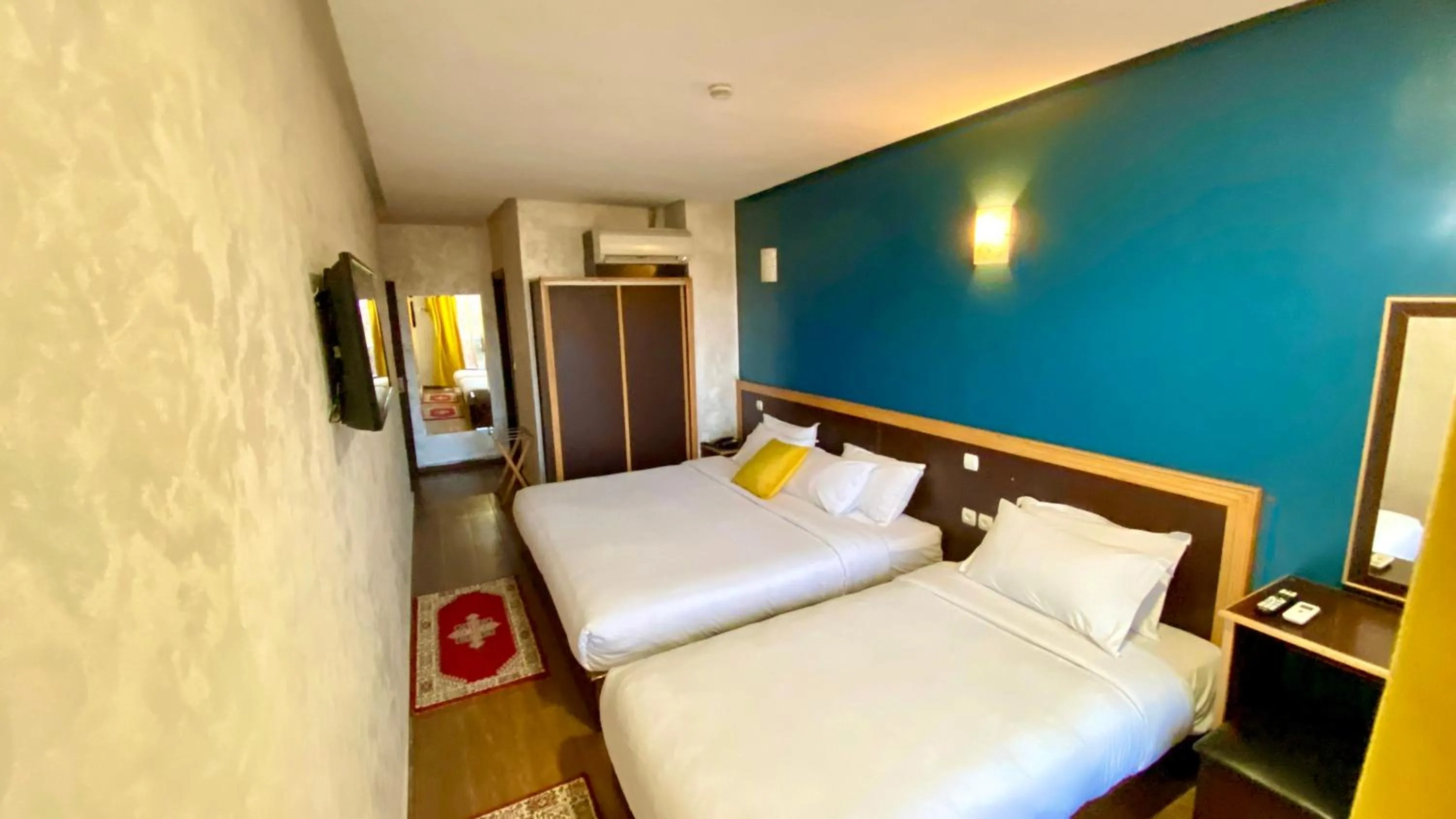 Bedroom, Bed in Hôtel Belle Vue et Spa