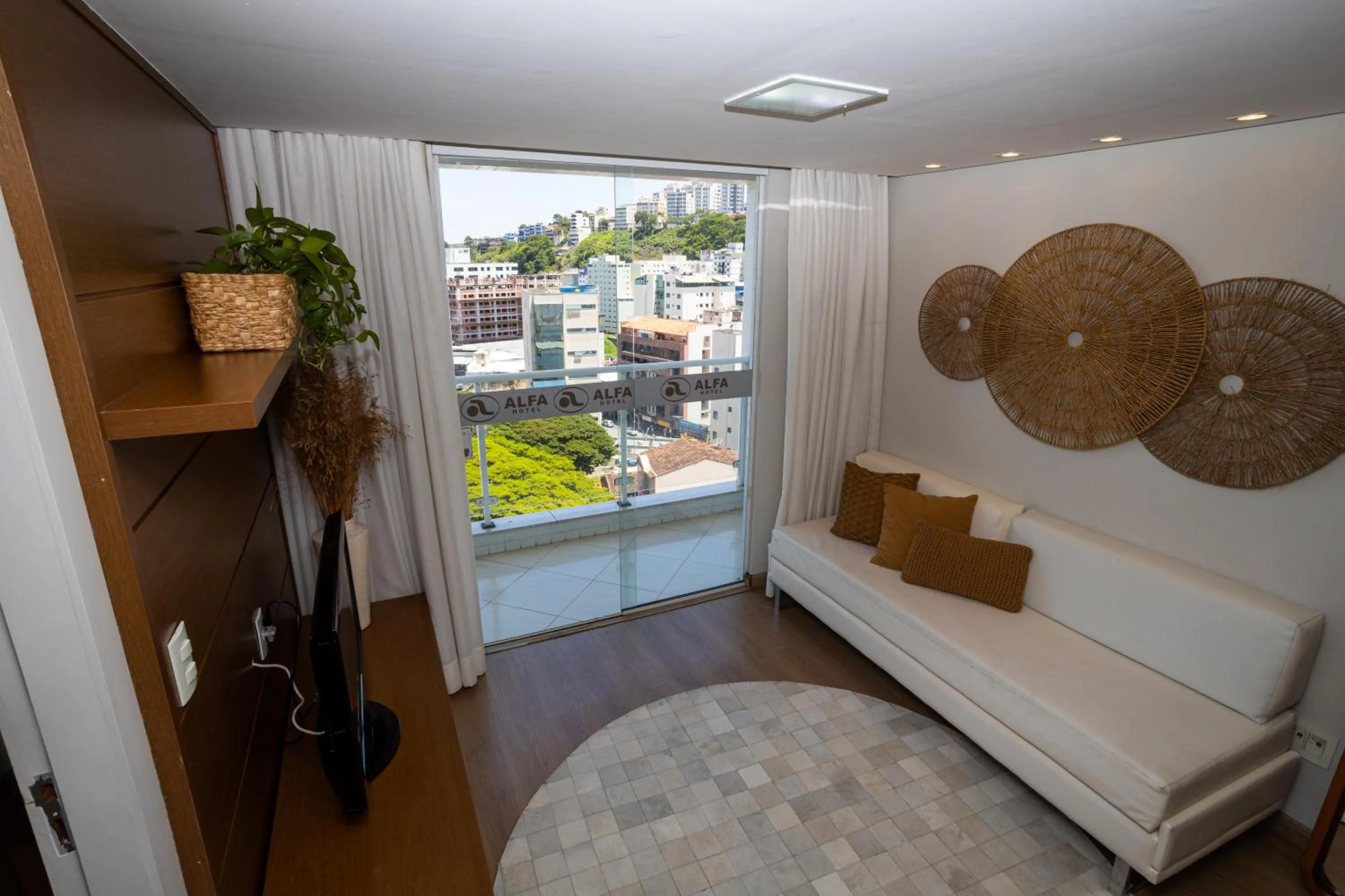 View (from property/room), Bed in Alfa Hotel