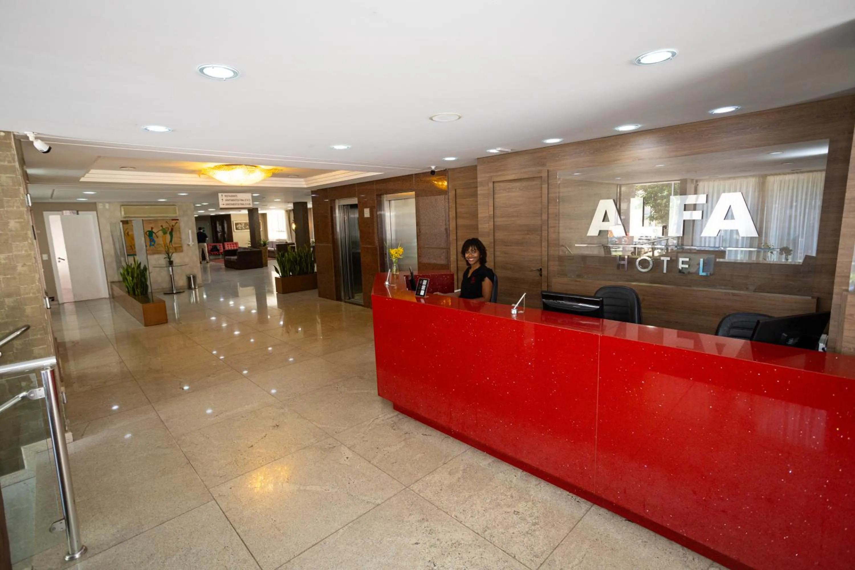 Lobby or reception in Alfa Hotel