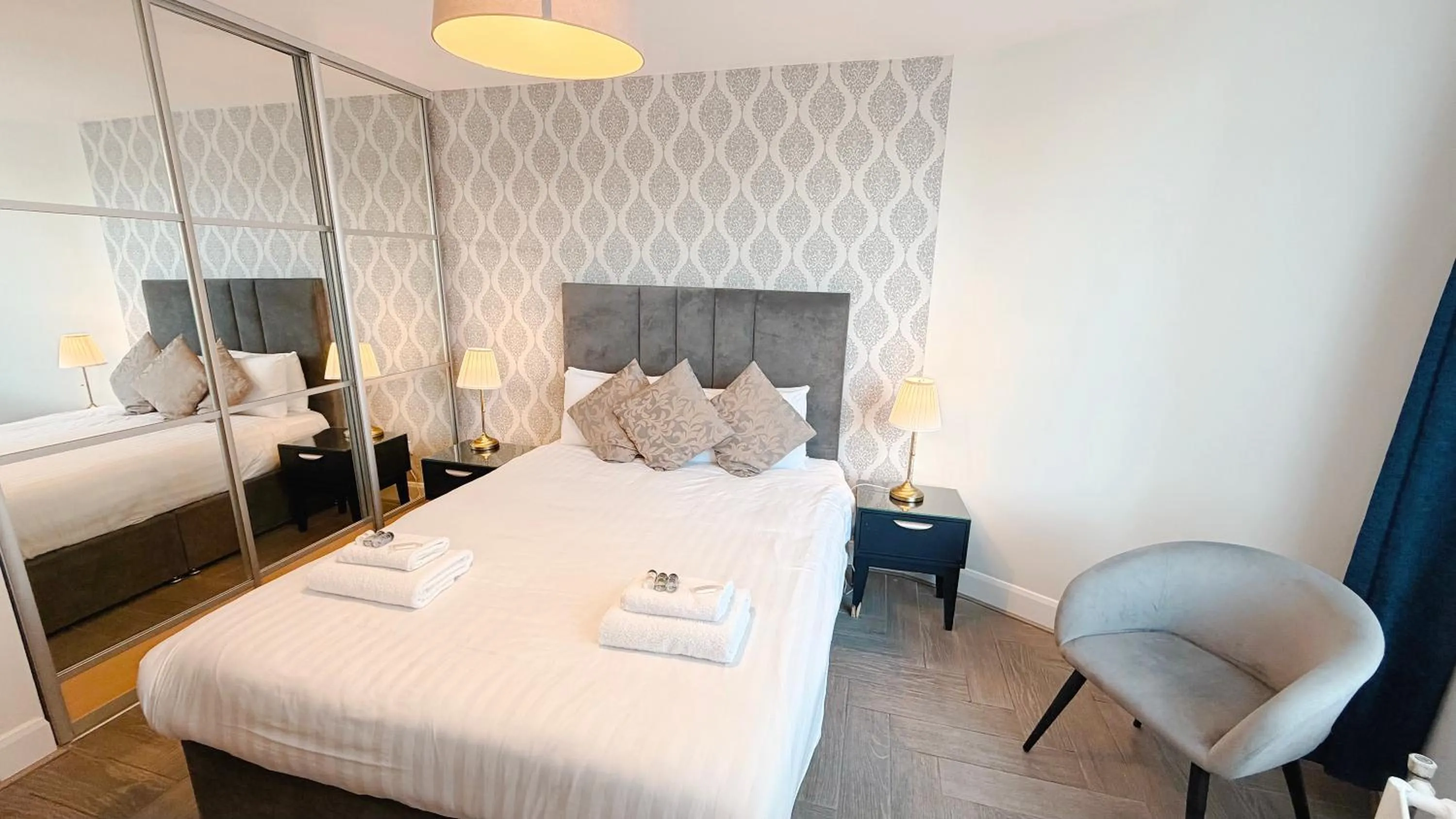 Bed in Broc House Suites