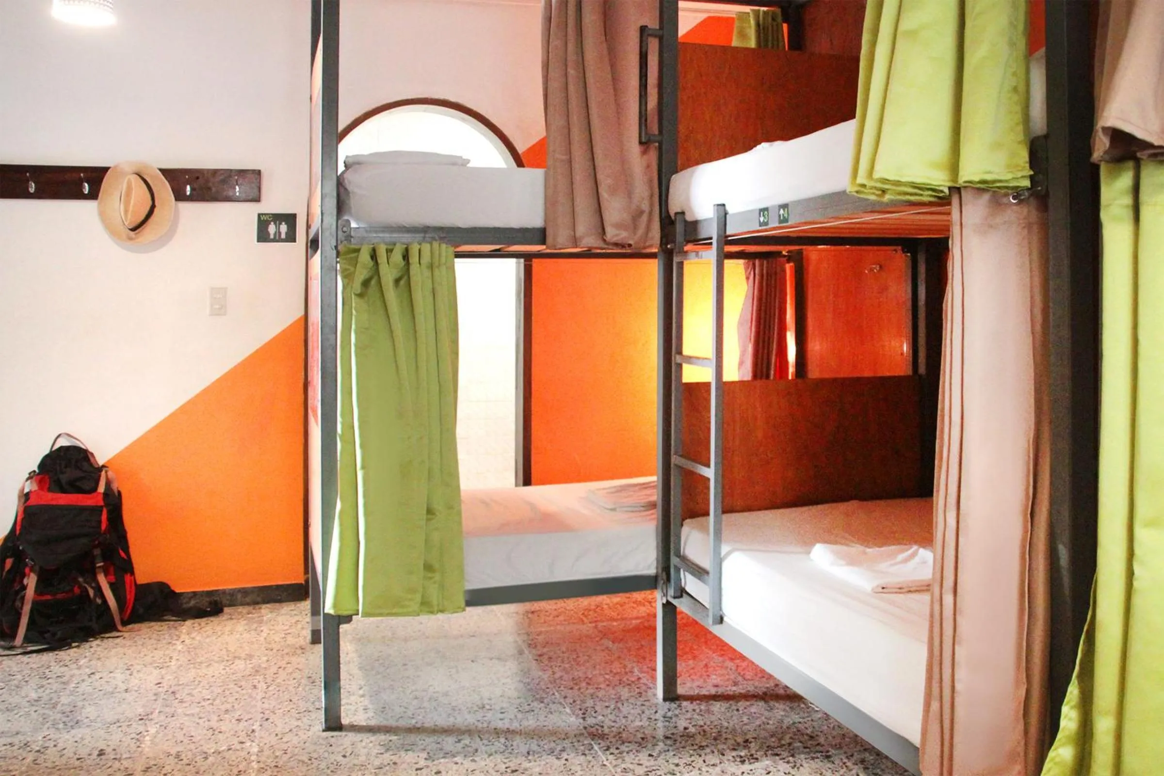 Decorative detail, Bed in La Guaca Hostel Santa Marta