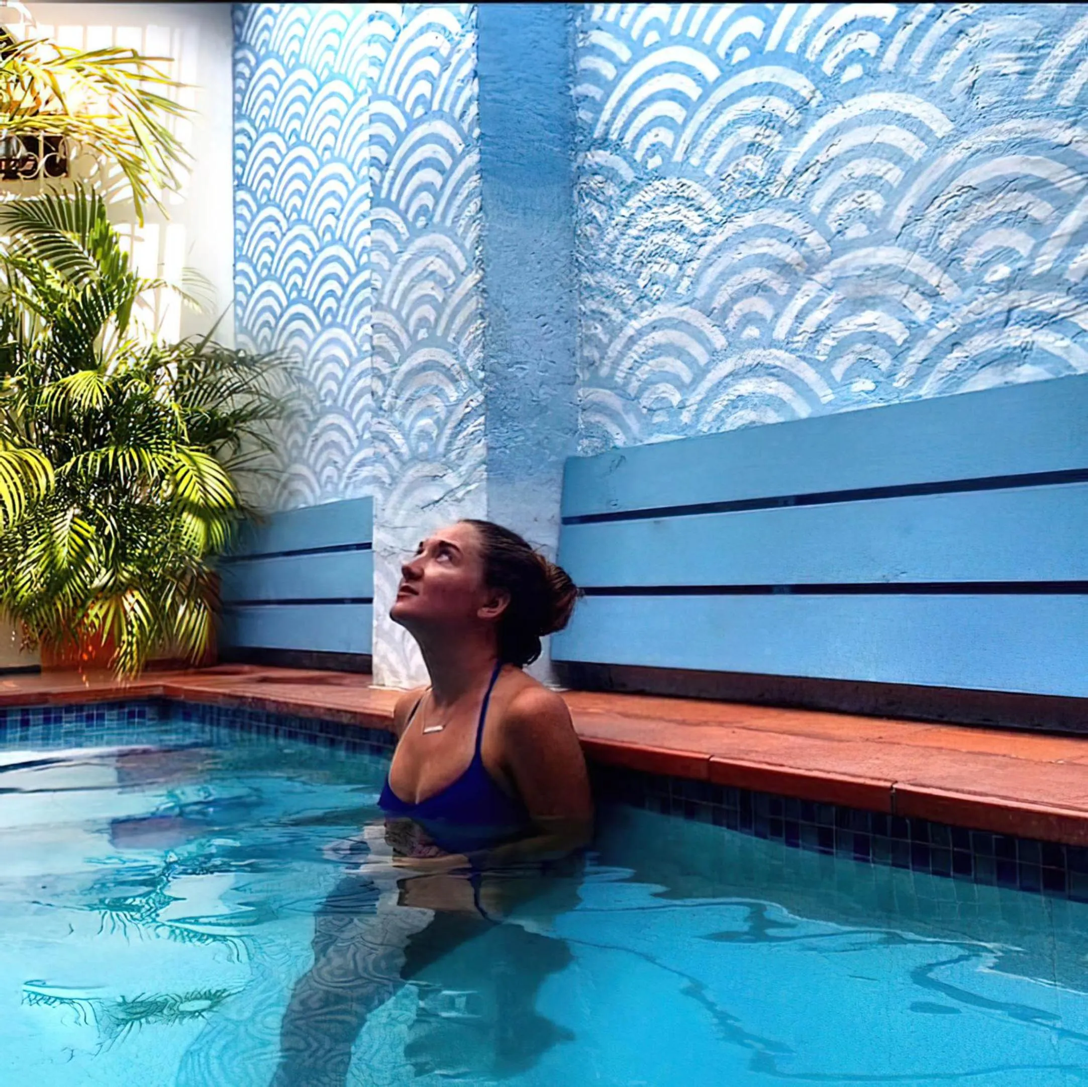 Pool view in La Guaca Hostel Santa Marta