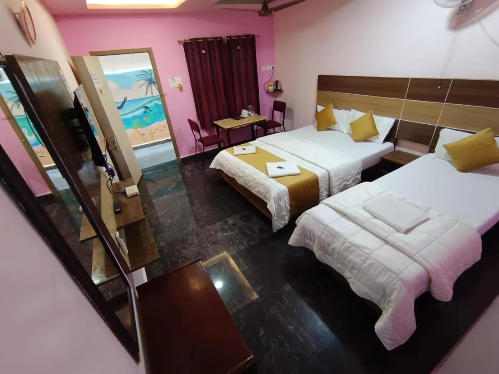 Bedroom, Bed in Sri Murugan Beach Paradise Hotel