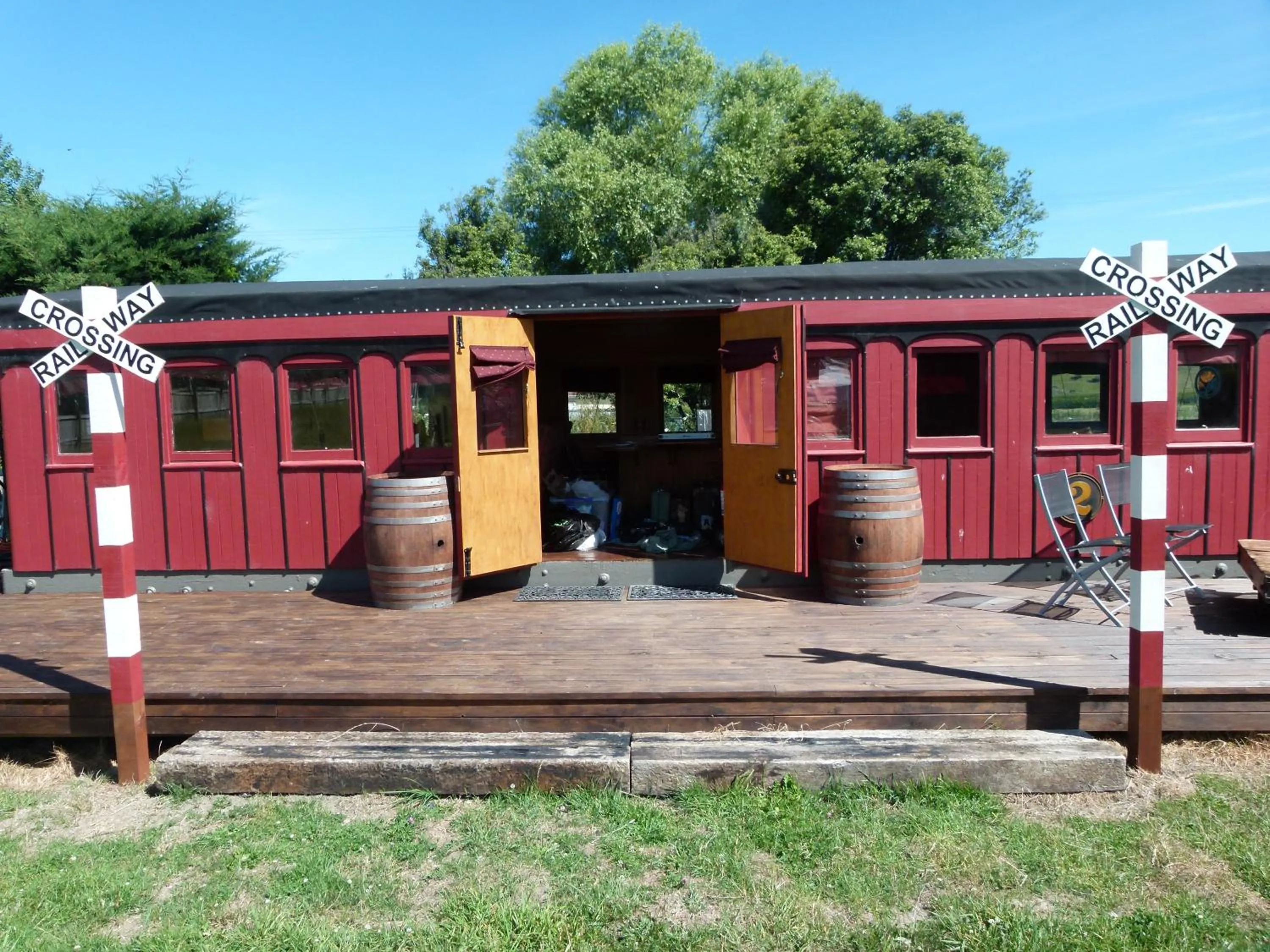 Patio in Wacky Stays - unique farm-stay glamping rentals, FREE animal feeding tours