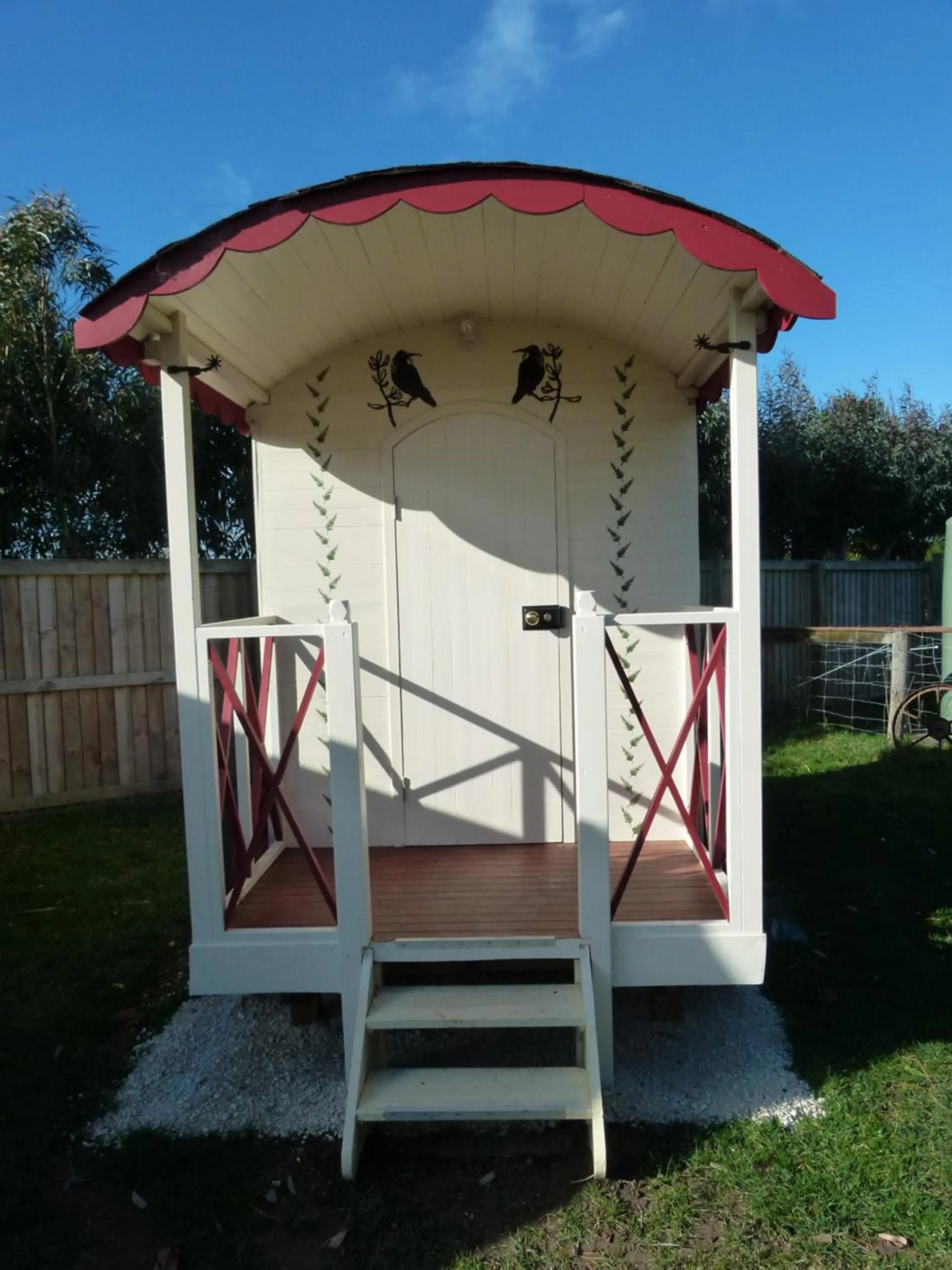 Balcony/Terrace in Wacky Stays - unique farm-stay glamping rentals, FREE animal feeding tours