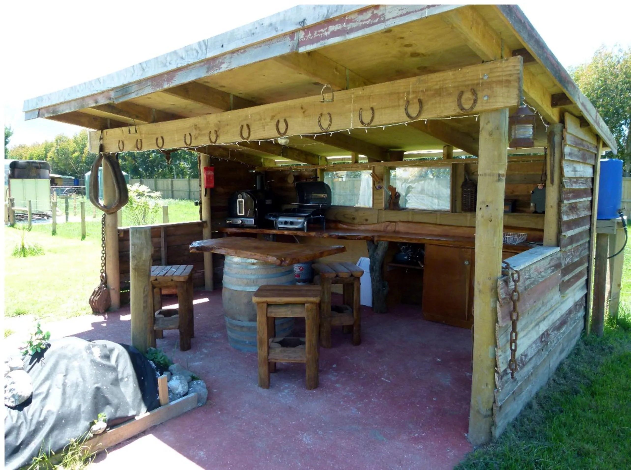BBQ facilities in Wacky Stays - unique farm-stay glamping rentals, FREE animal feeding tours
