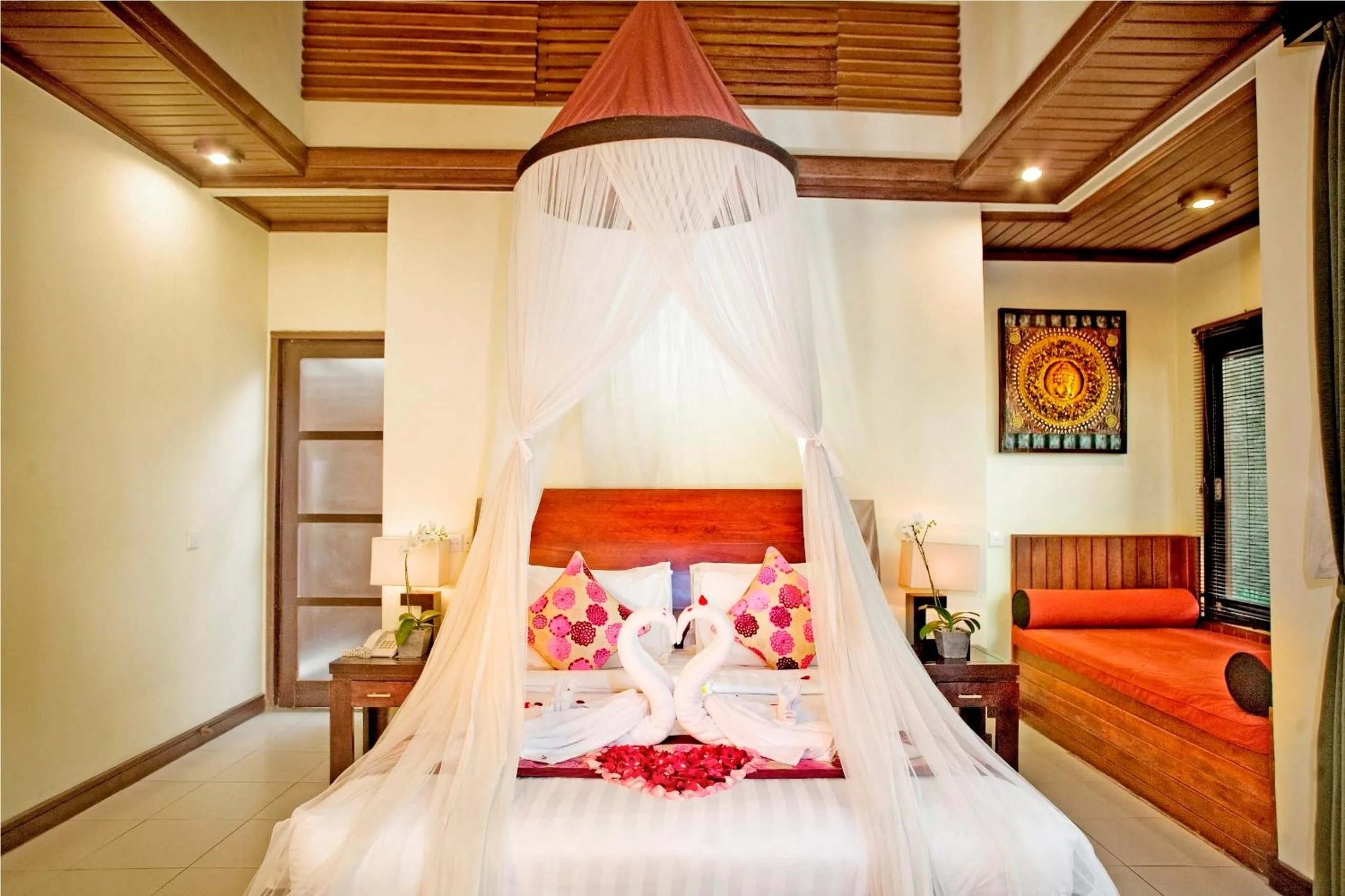 Decorative detail, Bed in The Bali Dream Suite Villa Seminyak