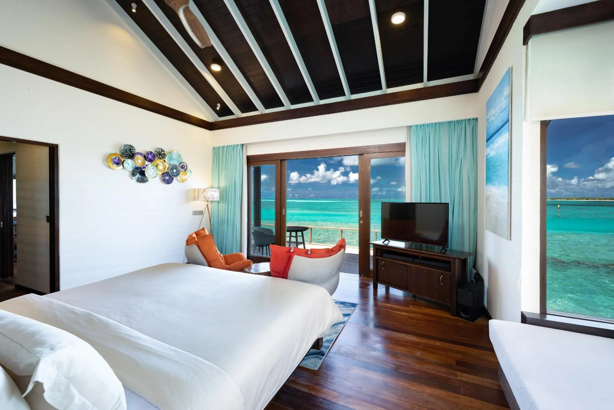View (from property/room), Bed in Atmosphere Kanifushi - Premium All Inclusive with Free Transfers
