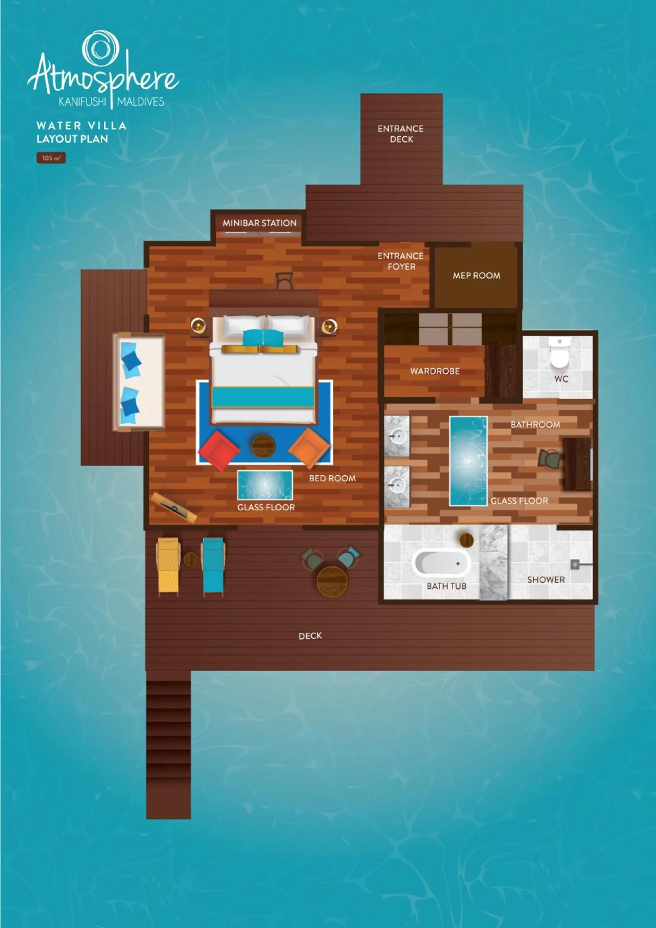 Floor plan in Atmosphere Kanifushi - Premium All Inclusive with Free Transfers