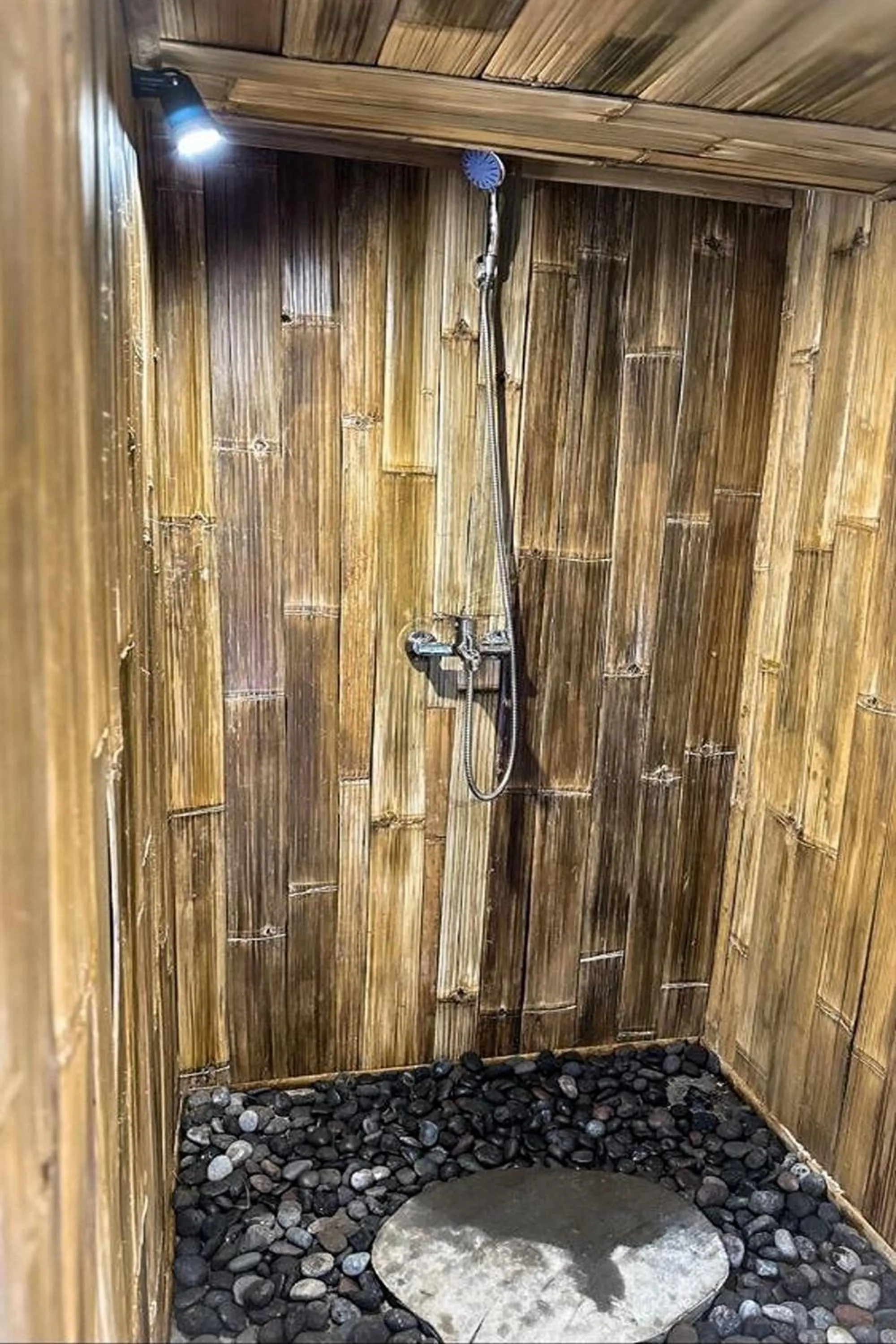 Shower in Tiny ECO Bamboo Ubud