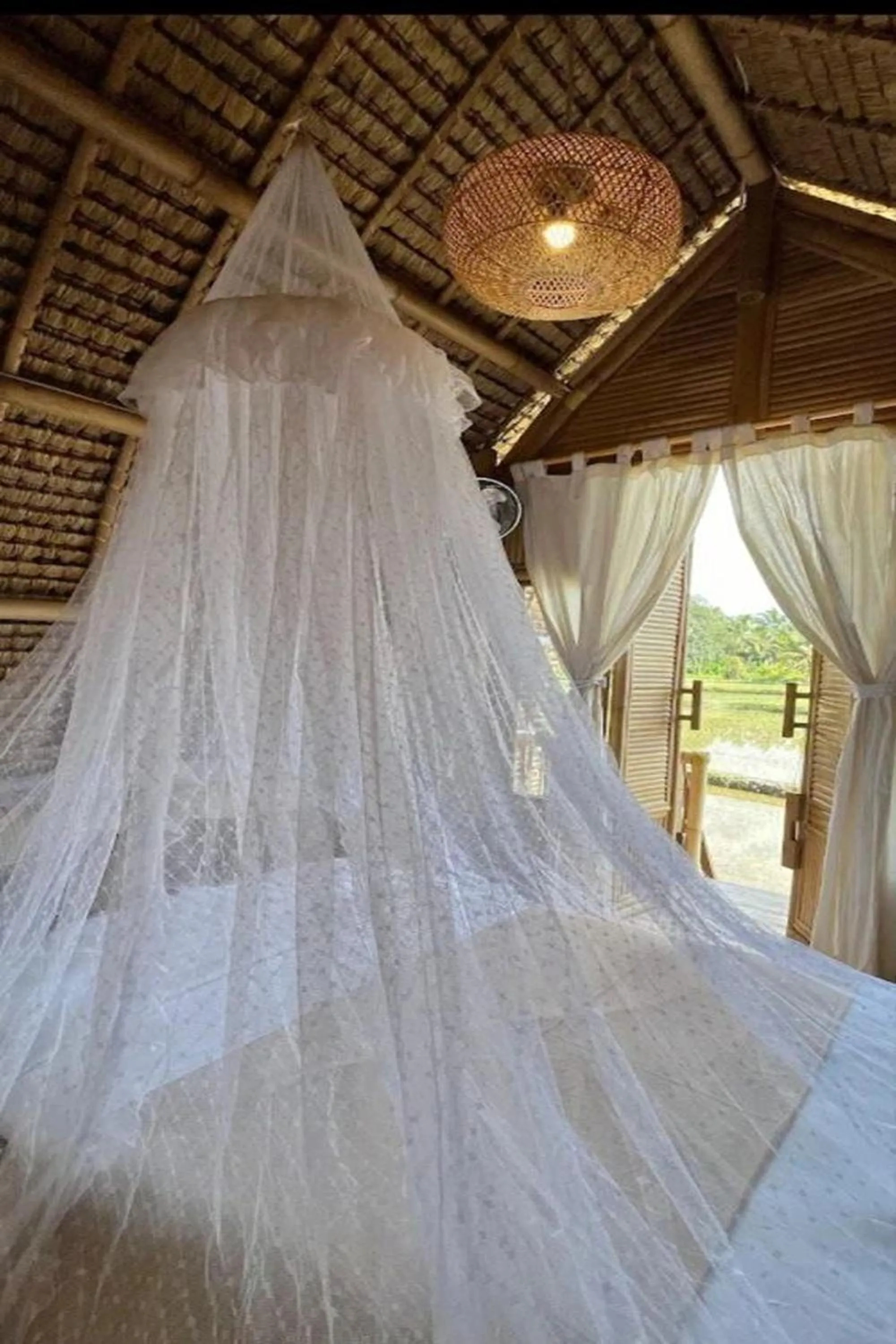 Bed in Tiny ECO Bamboo Ubud