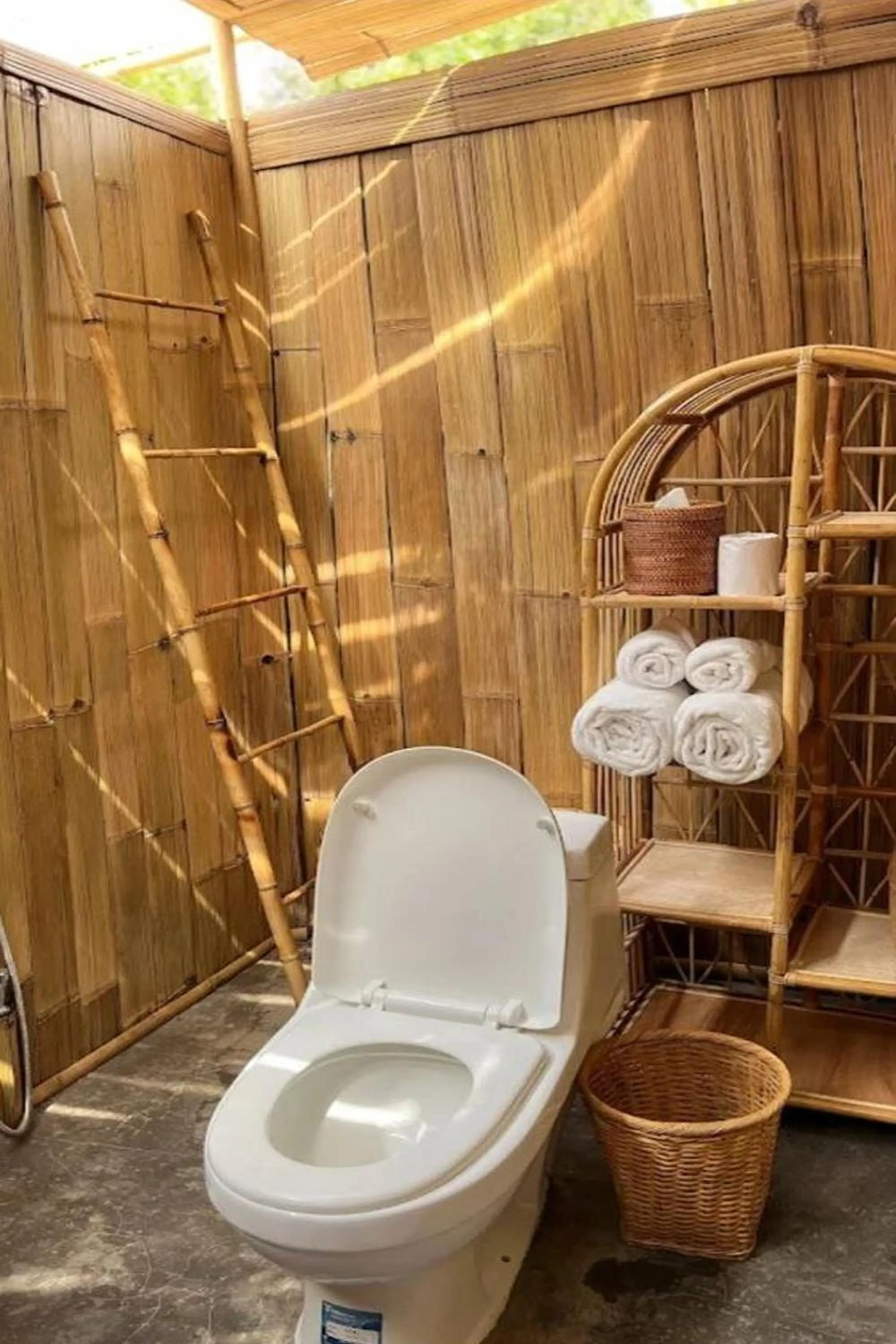 Bathroom in Tiny ECO Bamboo Ubud