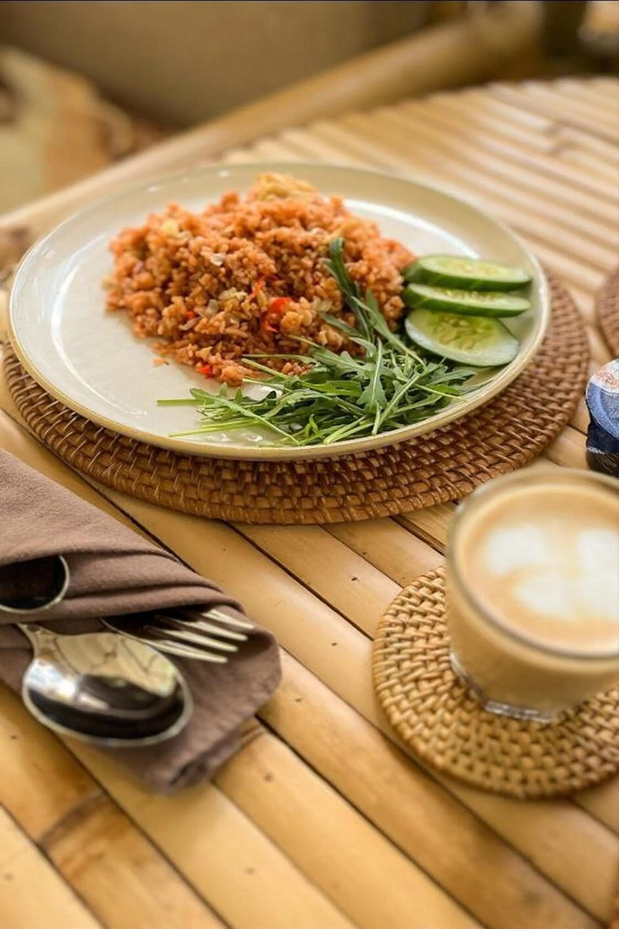 Breakfast in Tiny ECO Bamboo Ubud