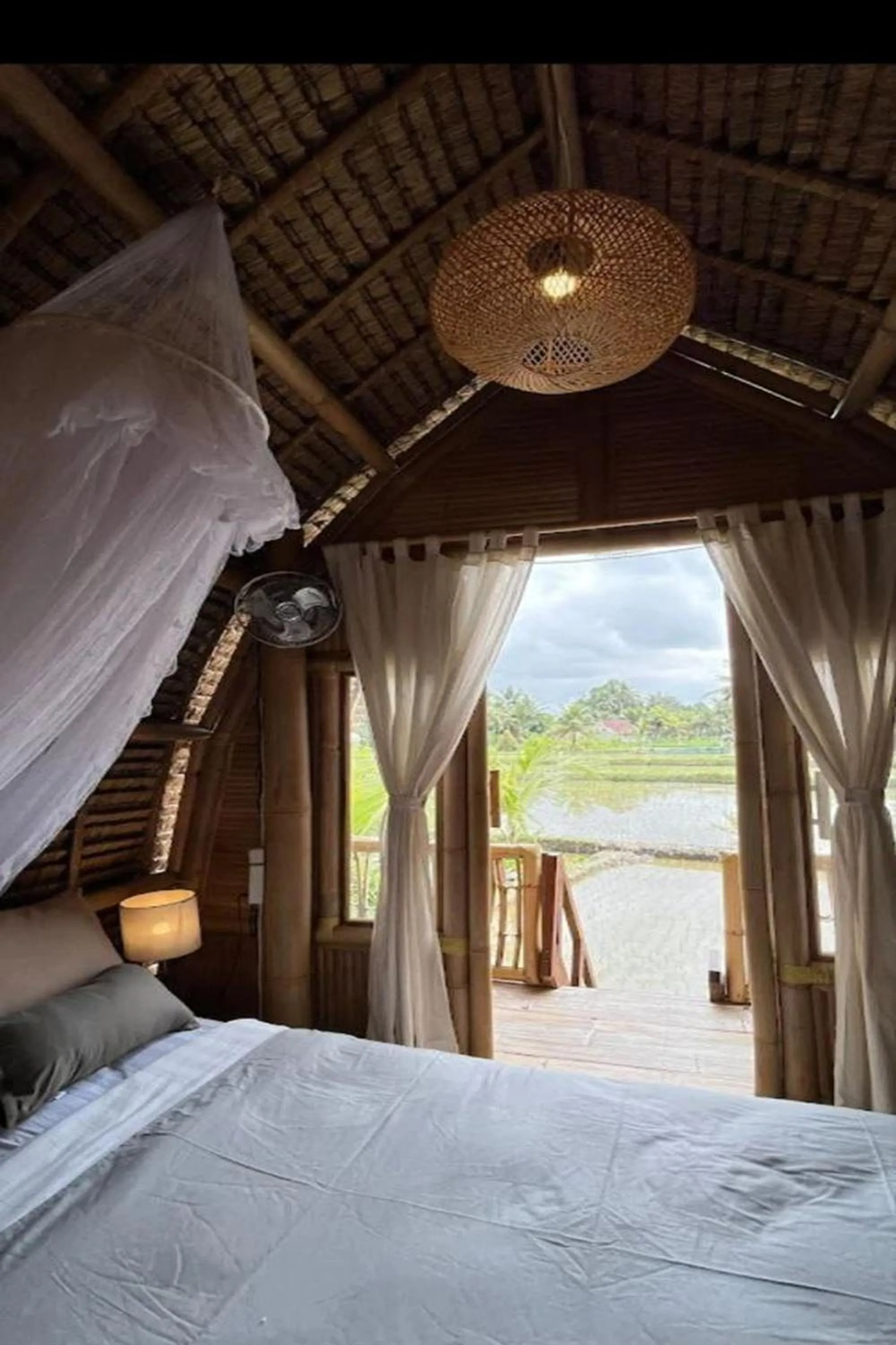 Bed in Tiny ECO Bamboo Ubud