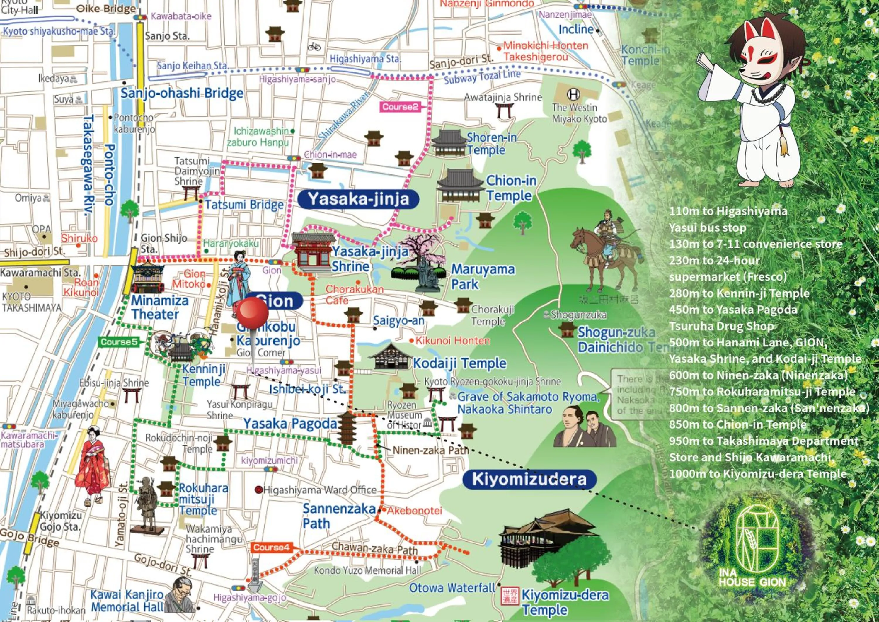 Nearby landmark in INA HOUSE GION