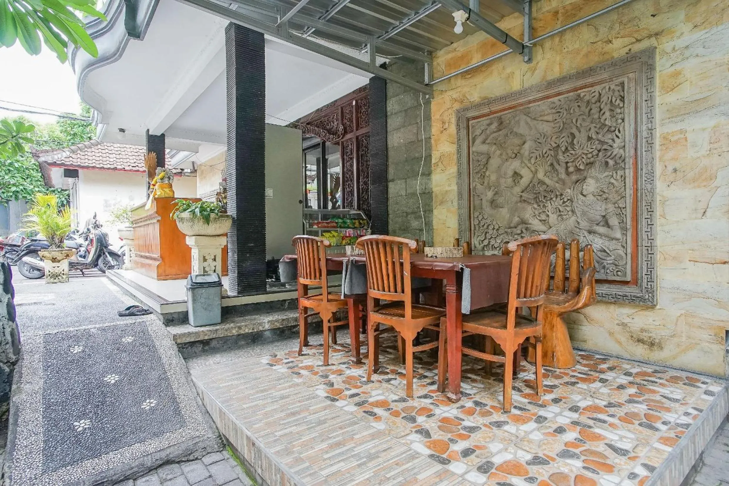 Dining area in Mahendra Beach Inn