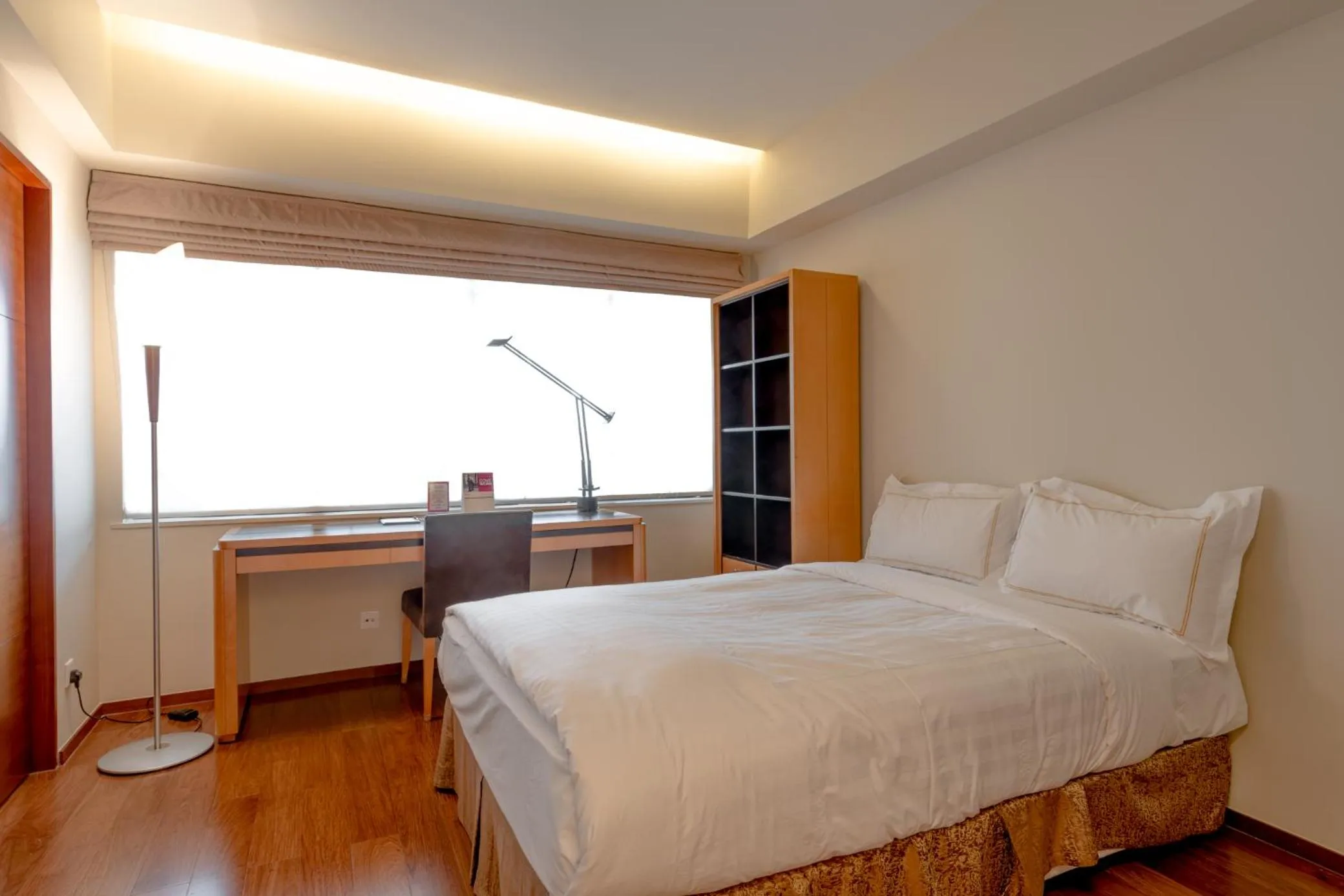 Bed in Shanghai Centre Serviced Apartment