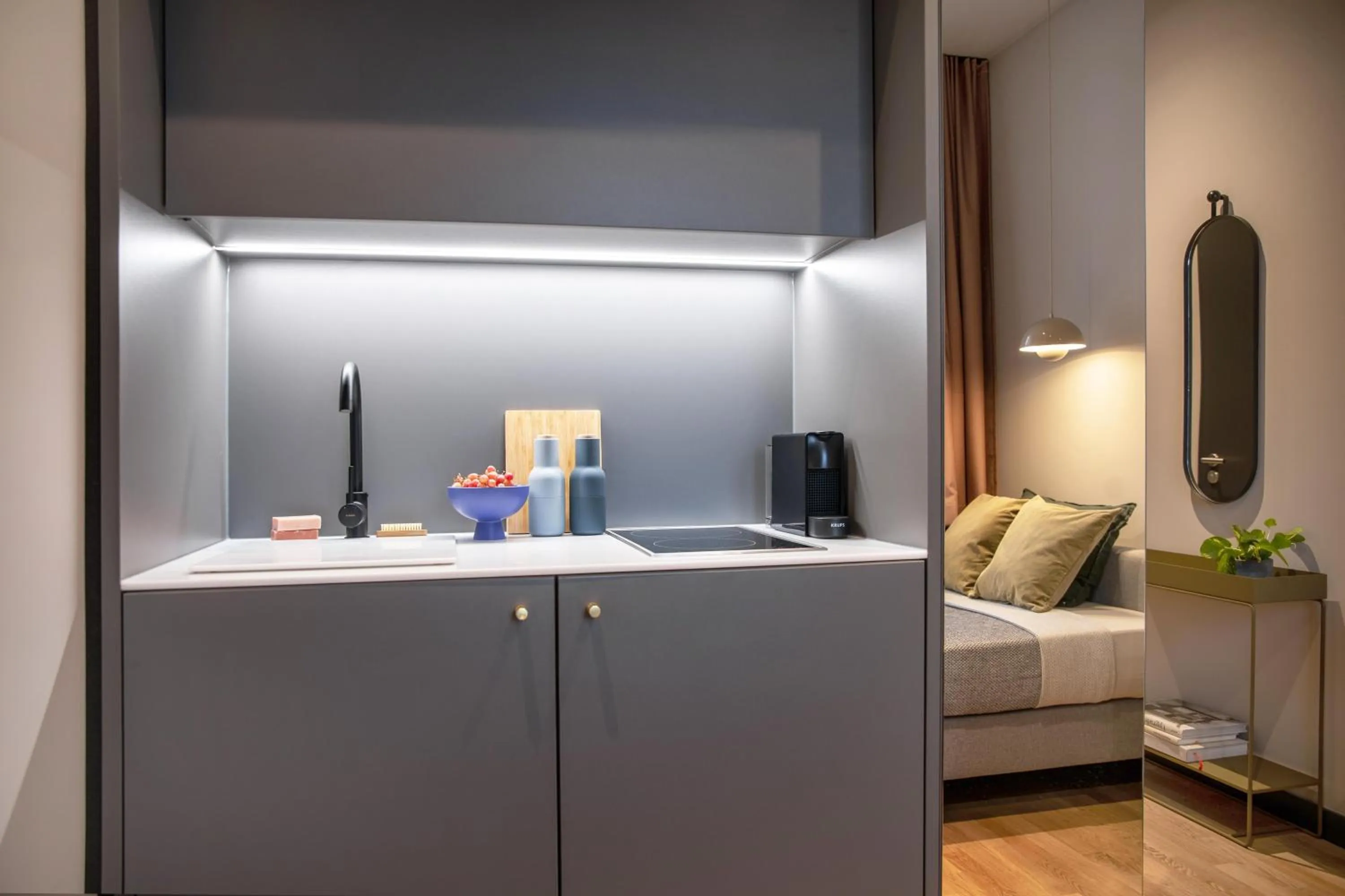 Kitchen or kitchenette in ipartment Berlin Mitte HOME by Best Western