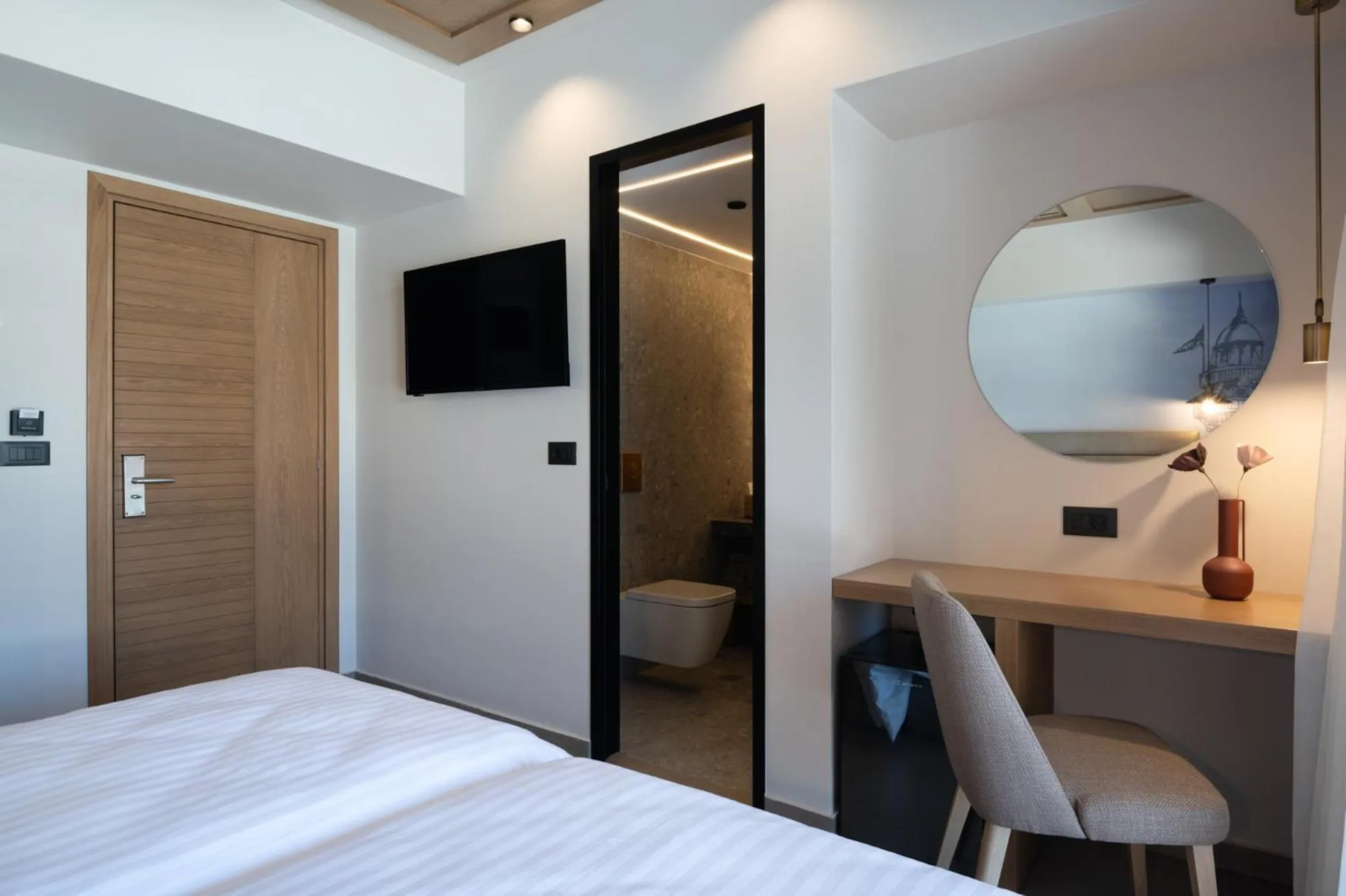 Bathroom, Bed in Prasonisi Light House Boutique Hotel