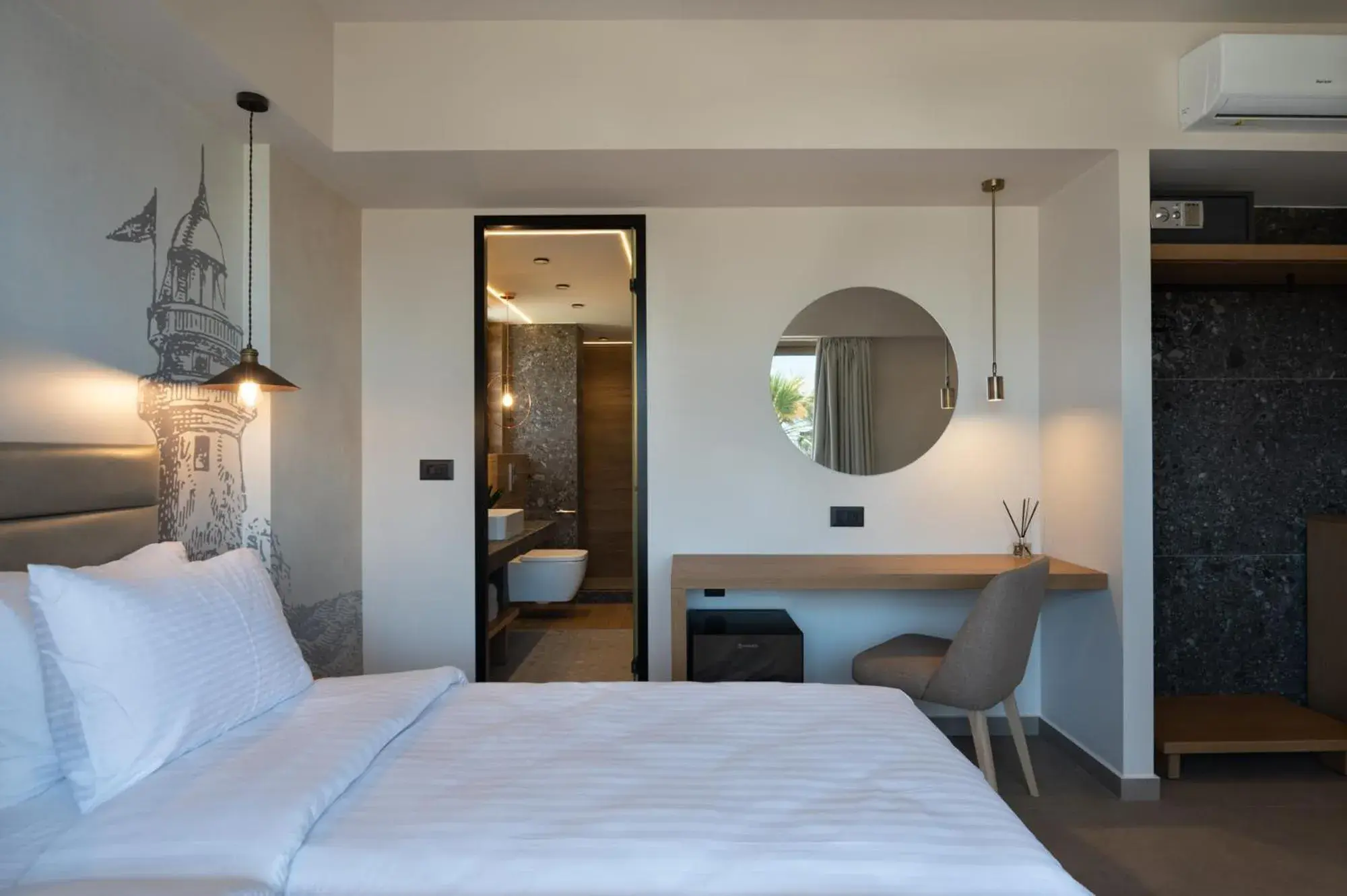 Deluxe Double or Twin Room with Partial Sea View in Prasonisi Light House Boutique Hotel Deluxe Double or Twin Room with Partial Sea View in Prasonisi Light House Boutique Hotel