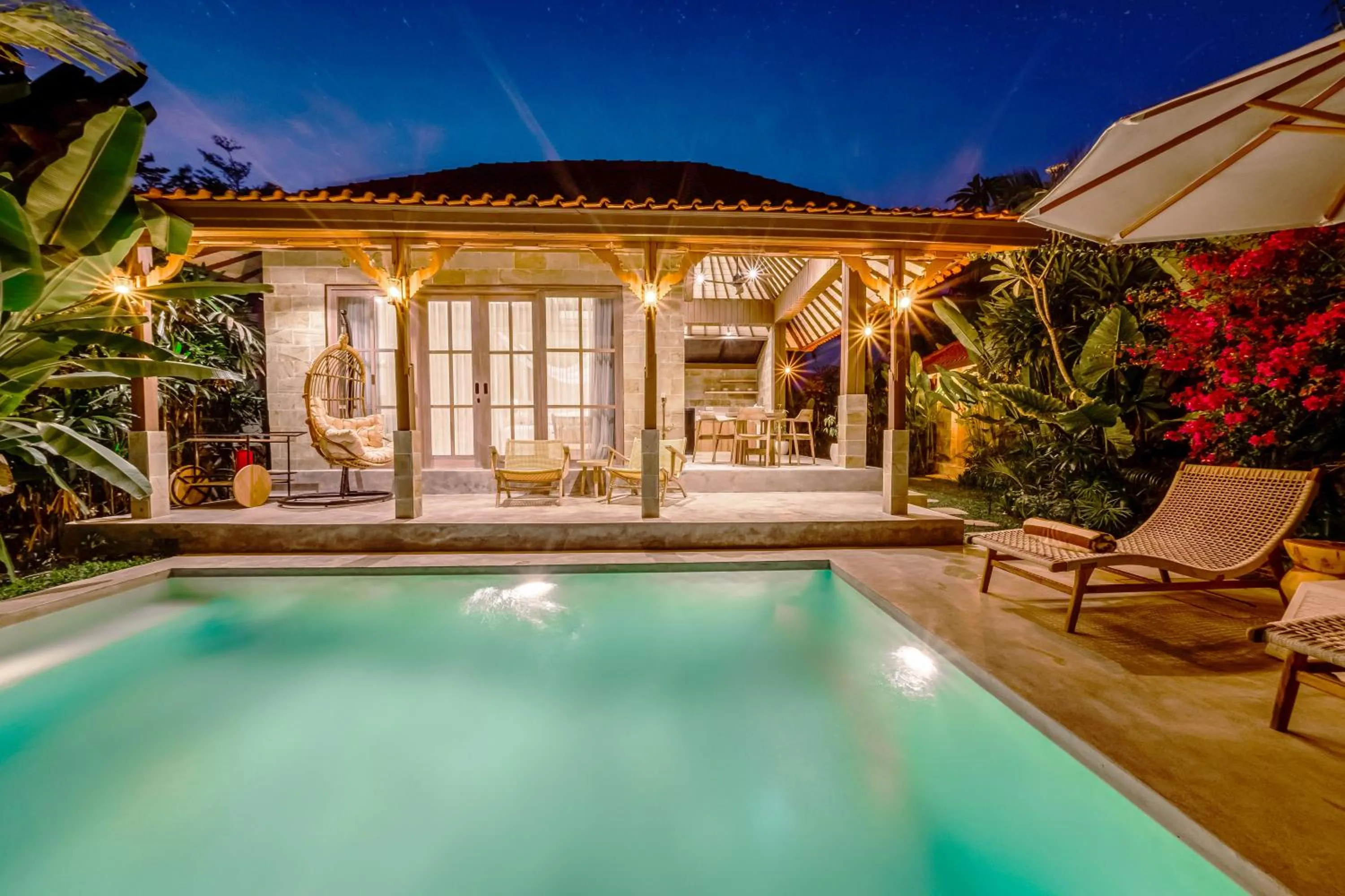 Property building in Nyaman Villas by EVDEkimi - Romantic escape among rice fields with Pool, Terrace - Long stay extras