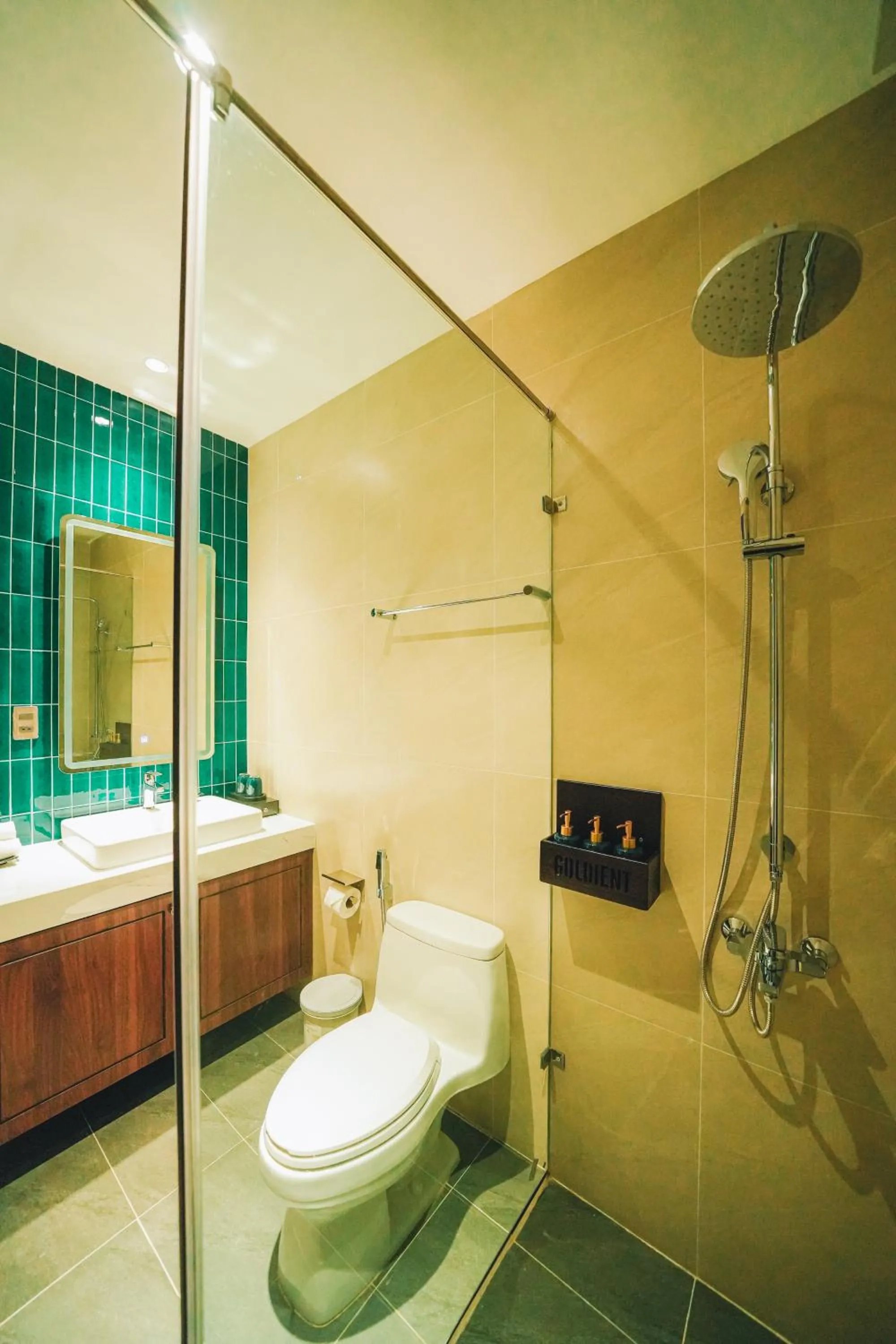 Shower in Goldient Boutique Hotel