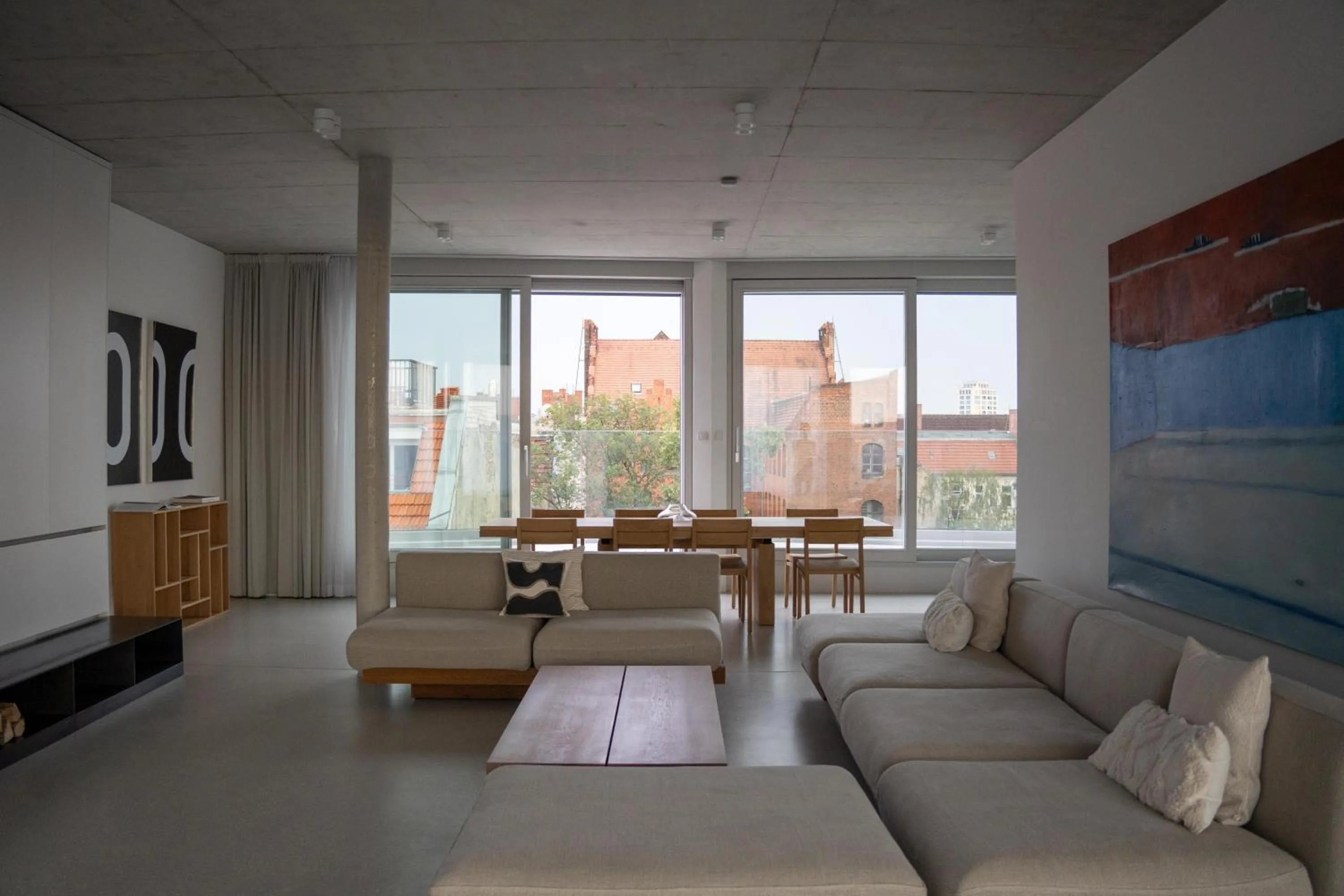 Living room in Carlotta Apartments