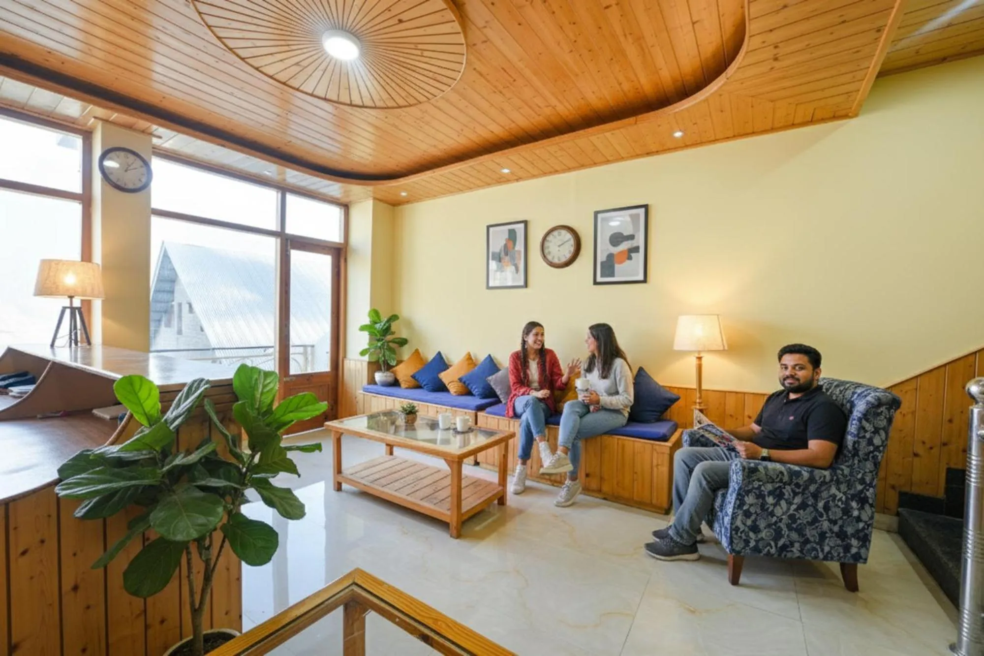 Seating area in FabHotel Anant Meadows