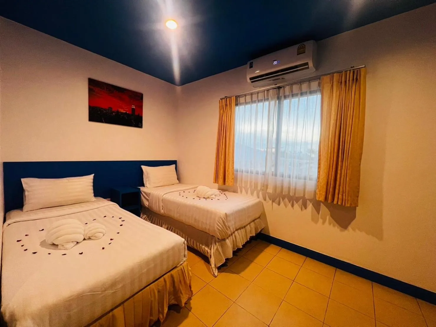 Bedroom in Blue Planet Hotel